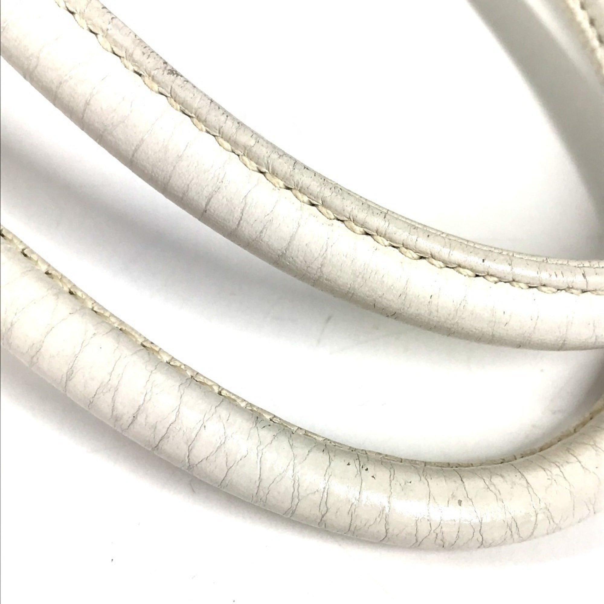 Hermes White Taurillon Clemence Leather Boston Bag Handbag (Pre-Owned)