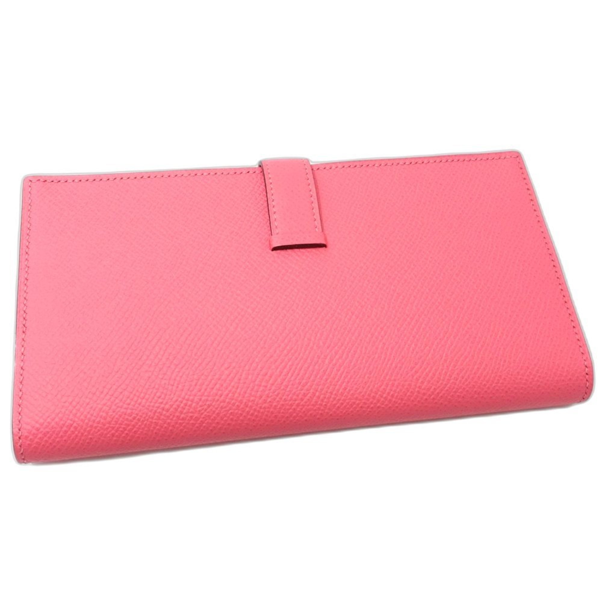 Hermes Pink Epsom Leather Long Wallet (Bi-Fold) (Pre-Owned)