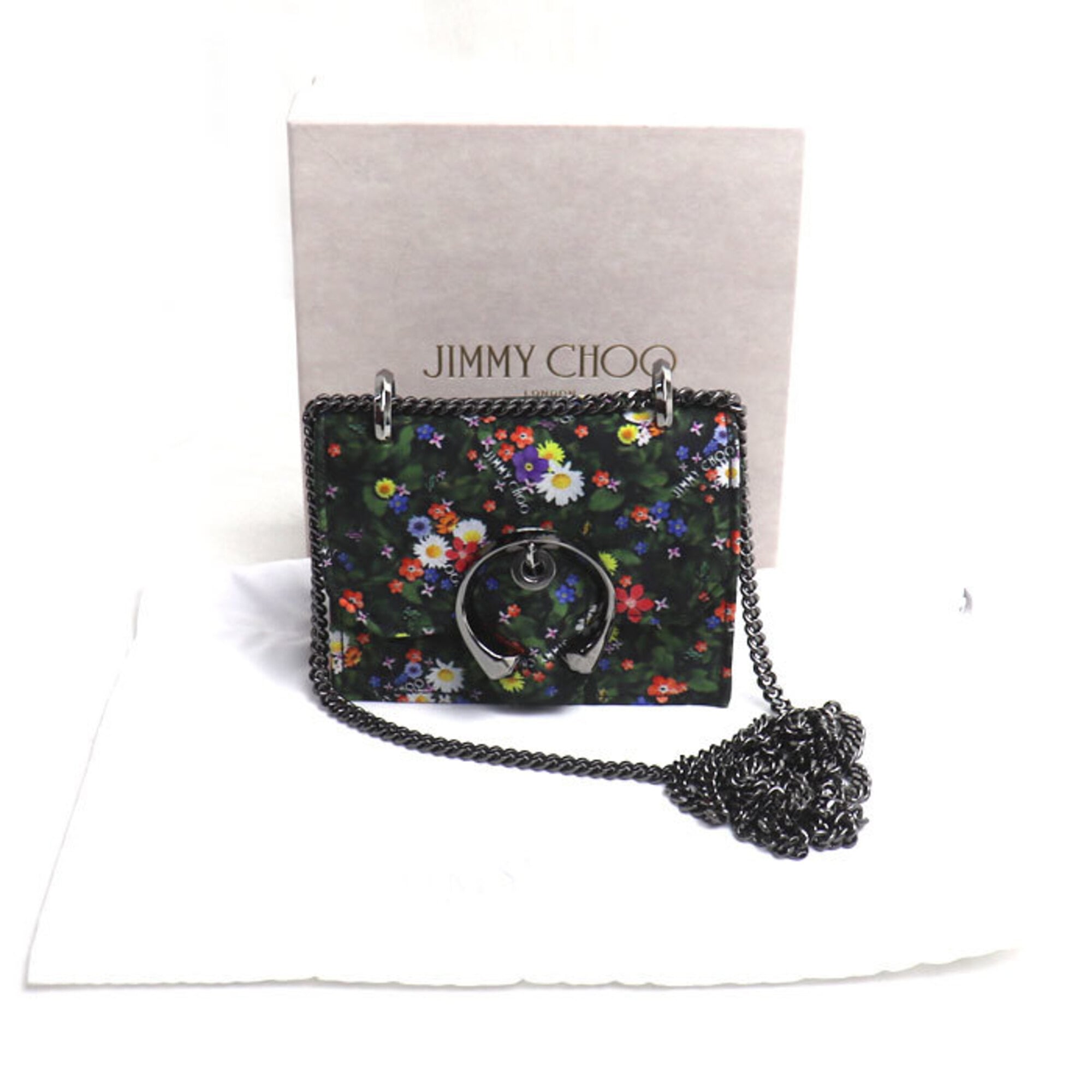 Jimmy Choo Multi-Color Satin Shoulder Bag (Pre-Owned)