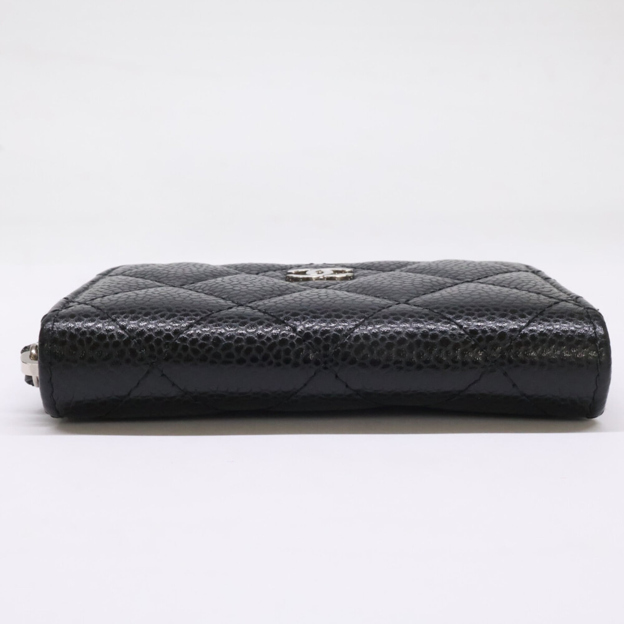 Chanel Black Grained Calfskin Coin Purse/Coin Case (Pre-Owned)