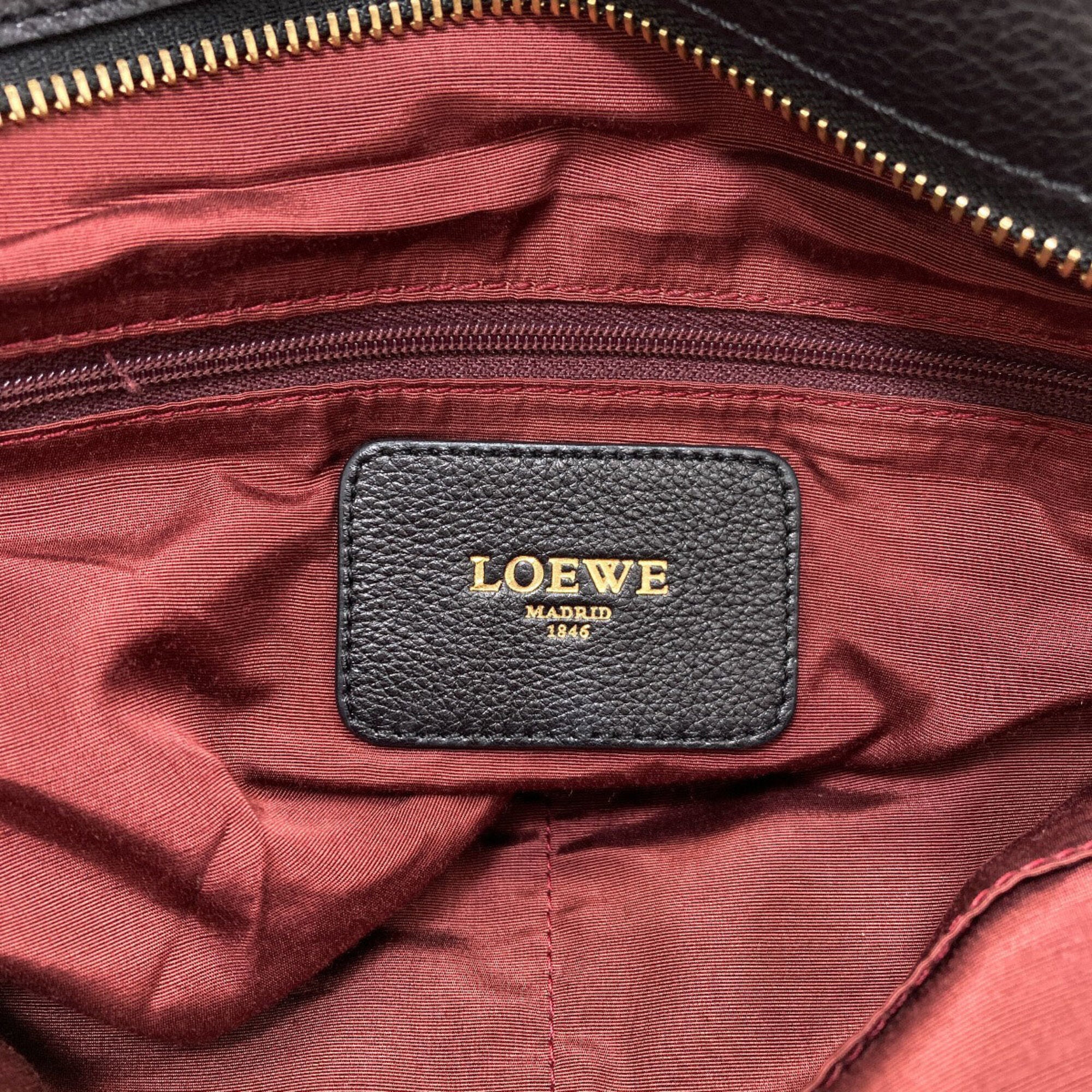 Loewe Amazona Black Leather Handbag (Pre-Owned)