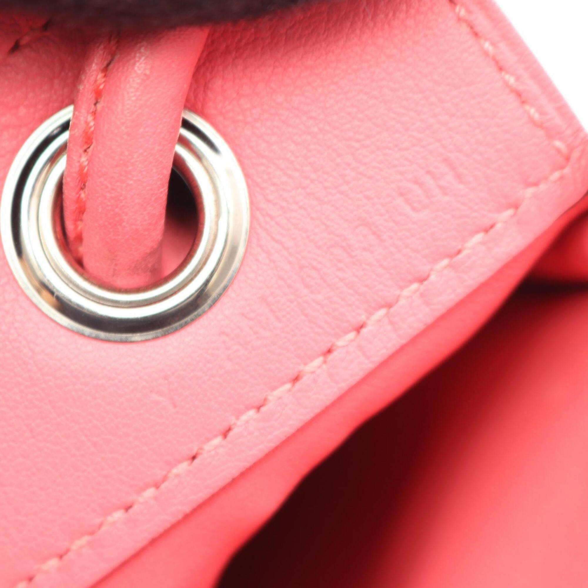 Hermes Pink Leather Handbag Shoulder Bag (Pre-Owned)