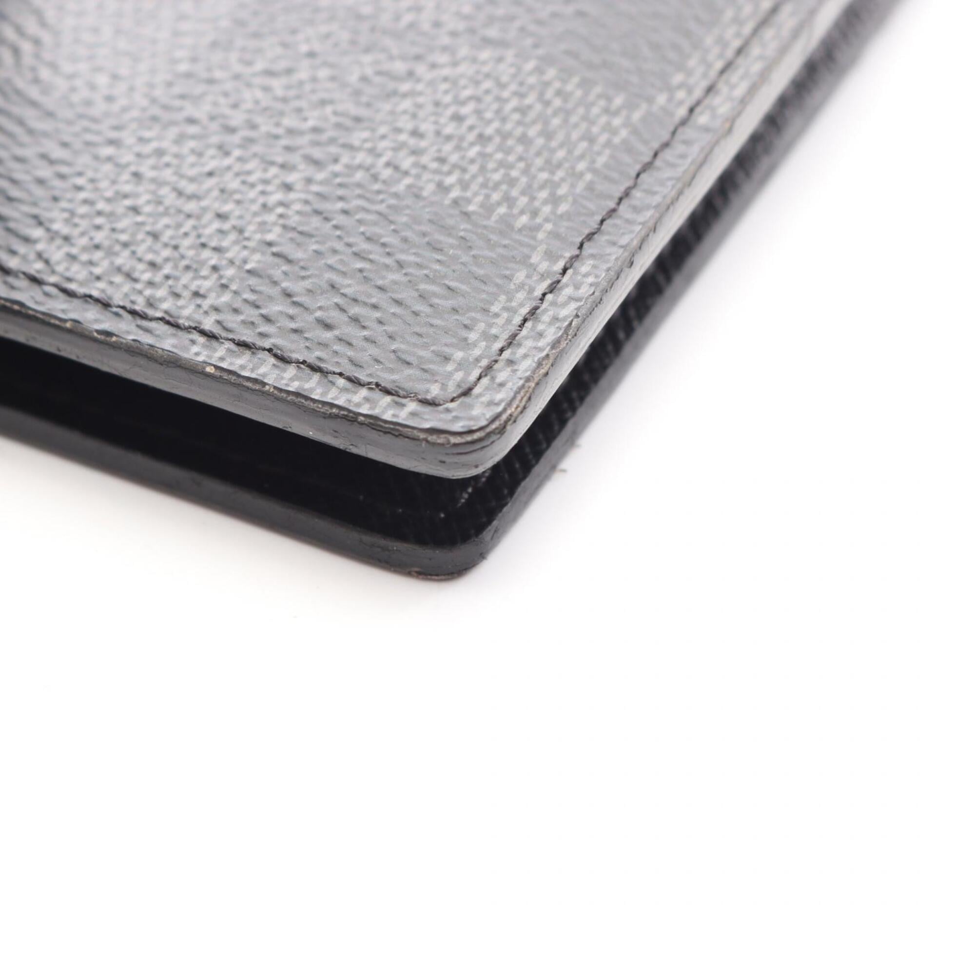 Louis Vuitton Black Leather Pvc Wallet (Bi-Fold) (Pre-Owned)