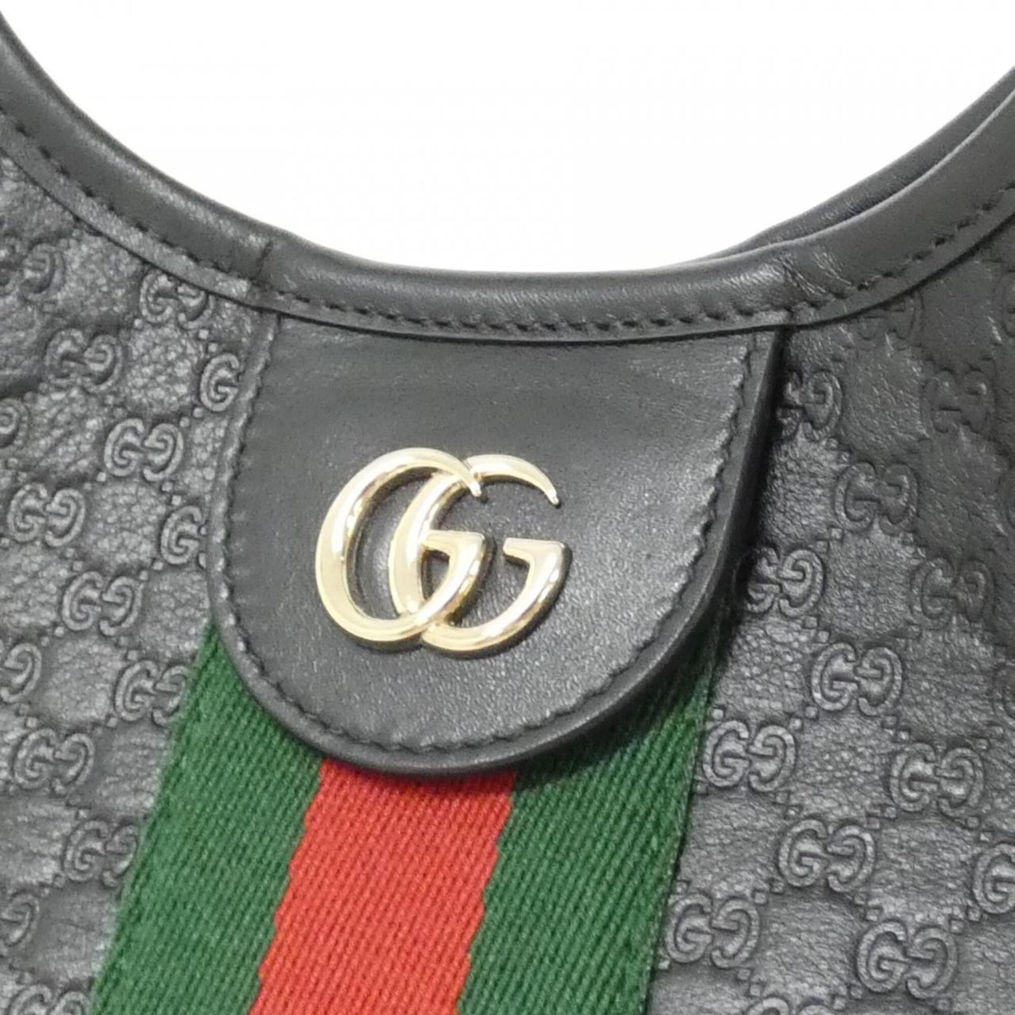 Gucci Ophidia Black Leather Handbag Pouch (Pre-Owned)