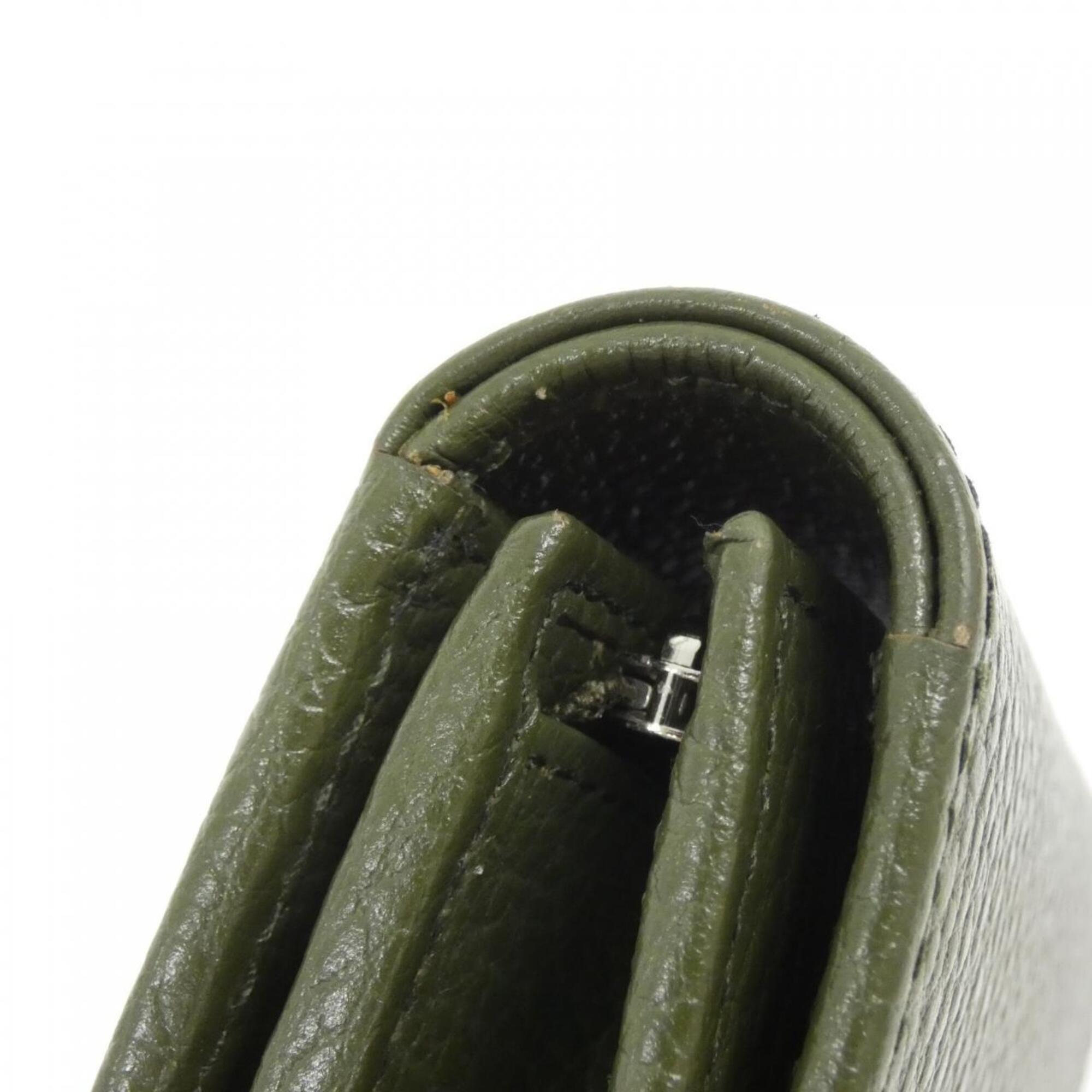 Gucci Green Leather Wallet (Bi-Fold) (Pre-Owned)