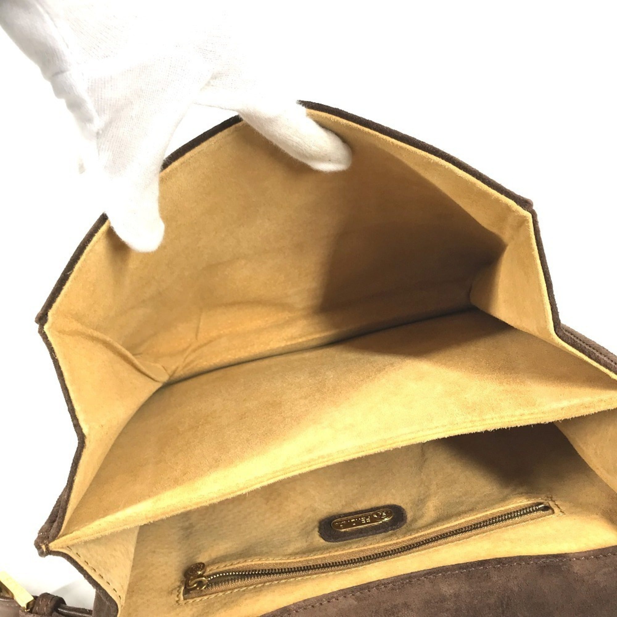 Fendi Brown Suede Shoulder Bag (Pre-Owned)