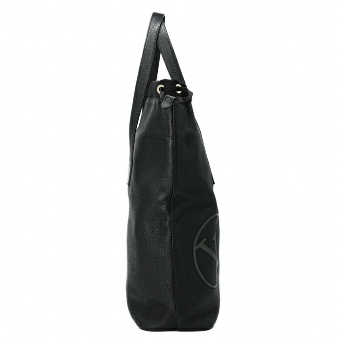Louis Vuitton Black Leather Pouch Tote Bag (Pre-Owned)