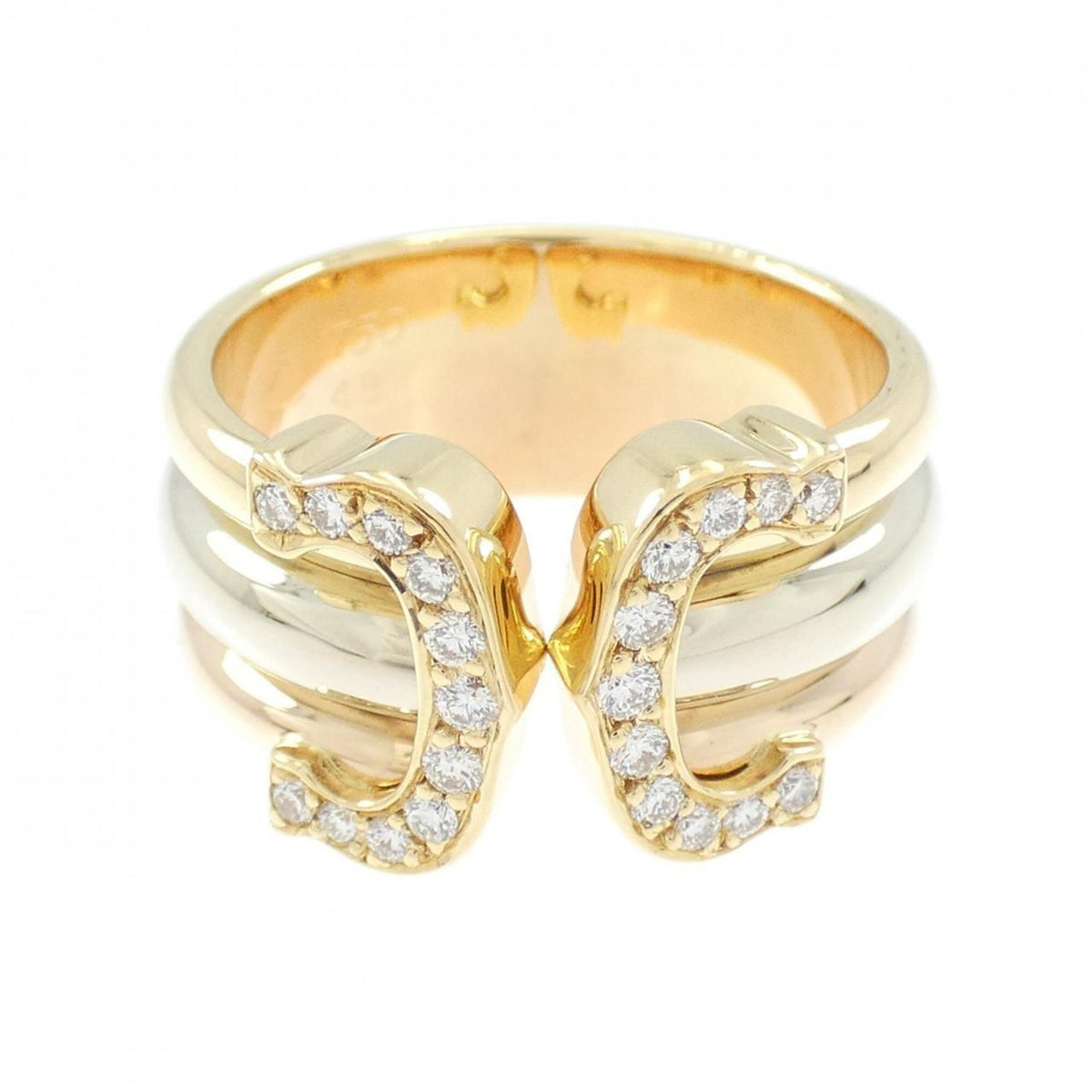 Cartier Pink Gold White Gold Yellow Gold Yellow Gold (18K) Pink Gold (18K) White Gold (18K) Band Ring (Pre-Owned)