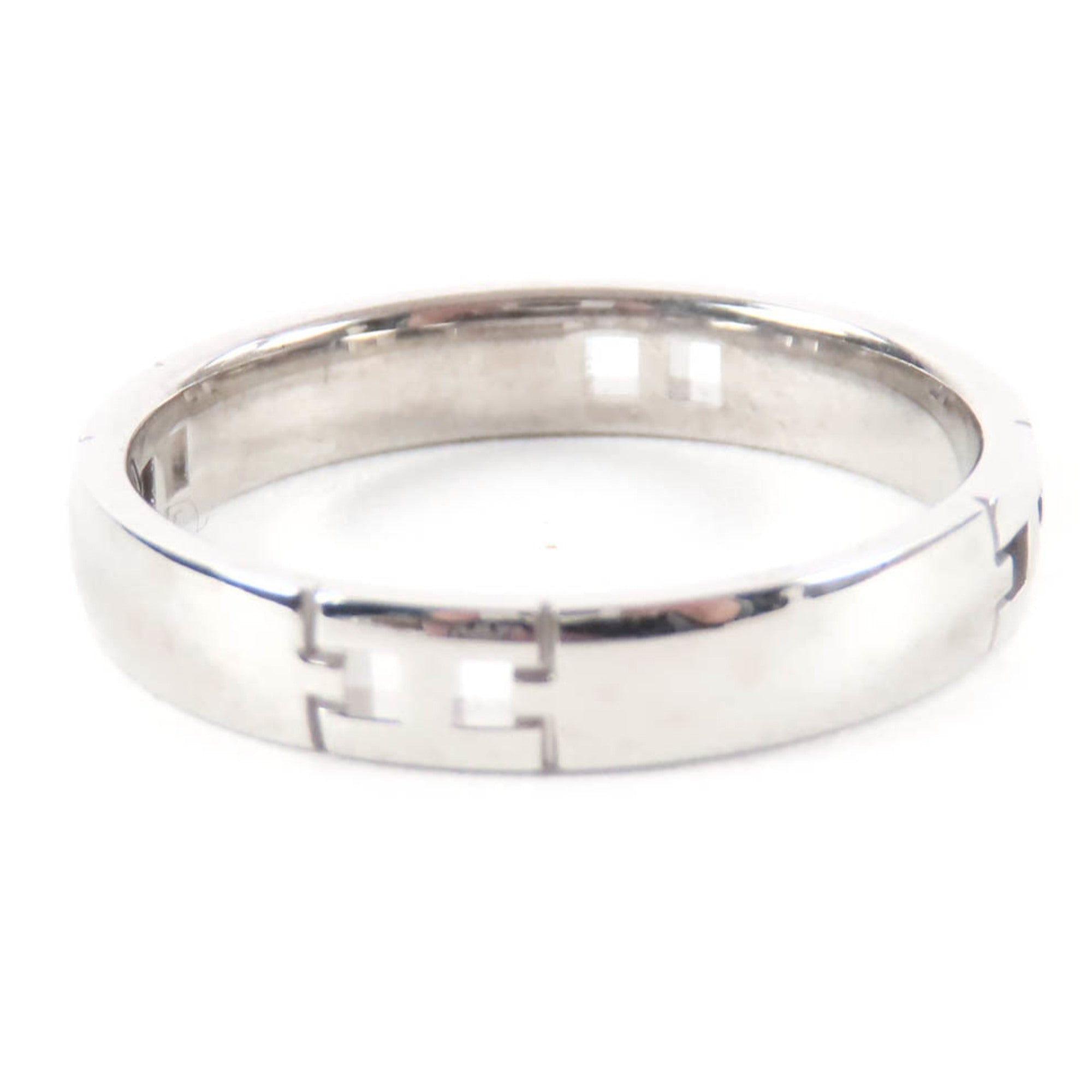 Hermes Silver White Gold (18K) Band Ring (Pre-Owned)