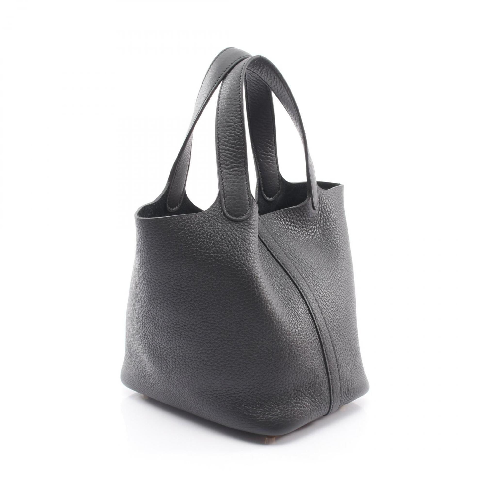 Hermes Black Taurillon Clemence Leather Handbag (Pre-Owned)