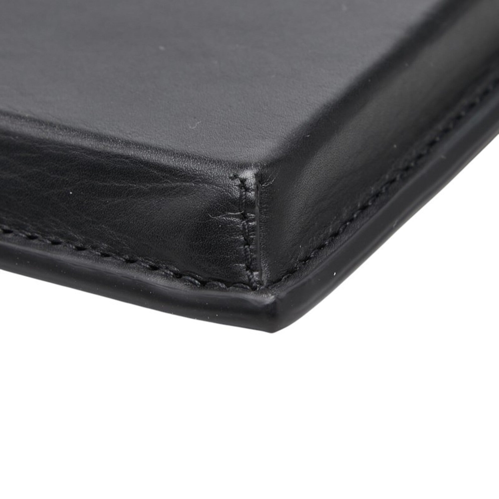 Bottega Veneta Black Blue Leather Phone Wallet (Pre-Owned)