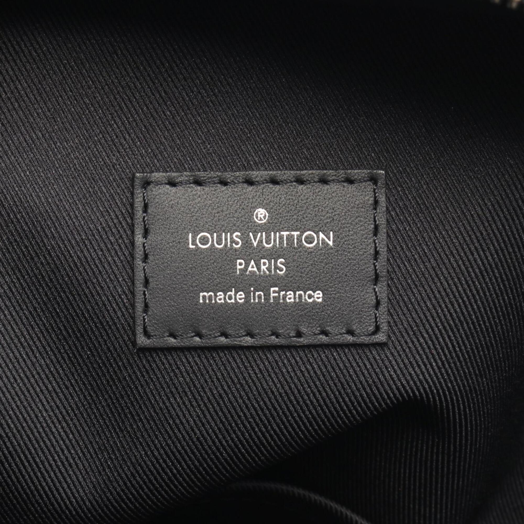 Louis Vuitton Black Monogram Eclipse Coated Canvas Leather Backpack Handbag (Pre-Owned)