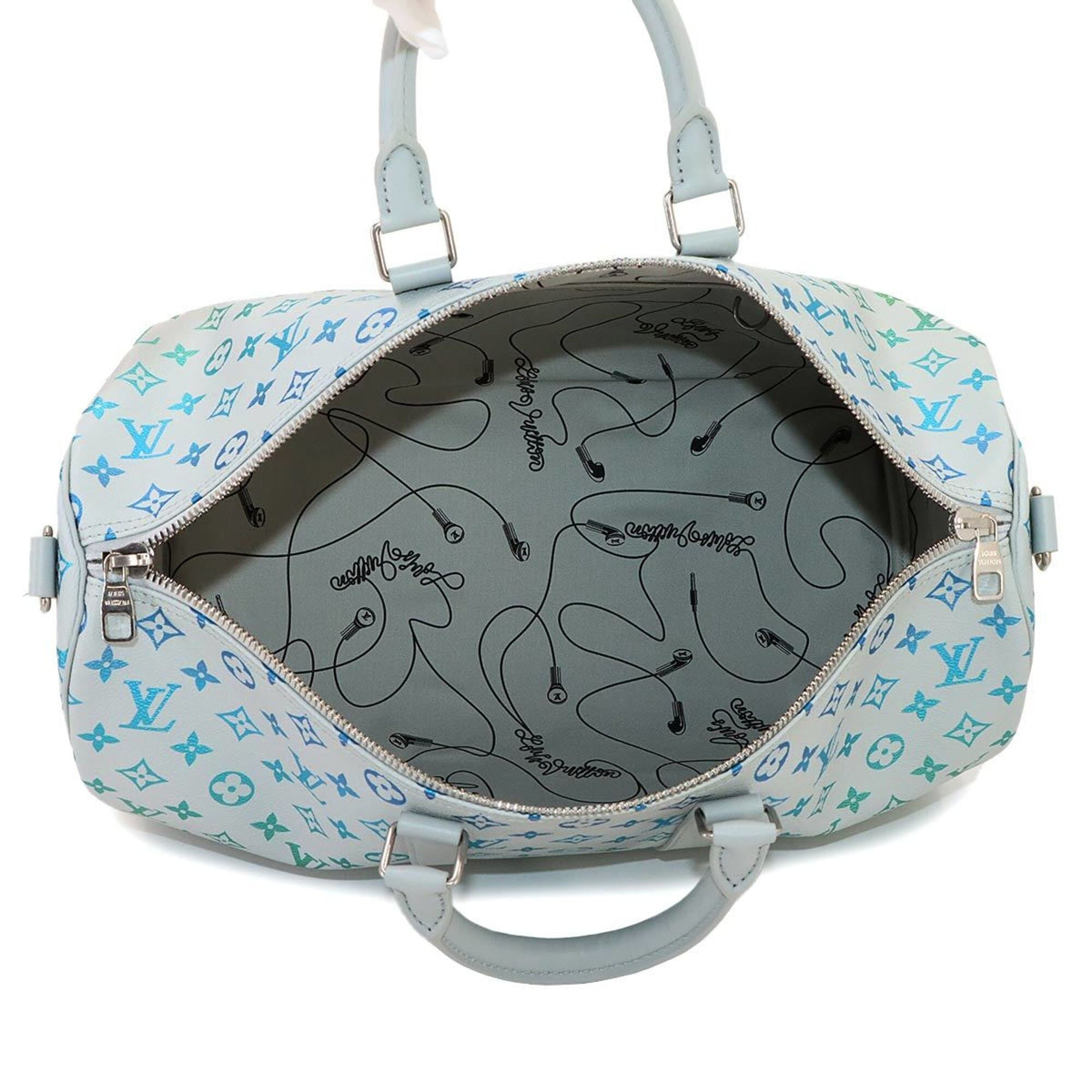 Louis Vuitton Gray Multi-Color Boston Bag Handbag (Pre-Owned)