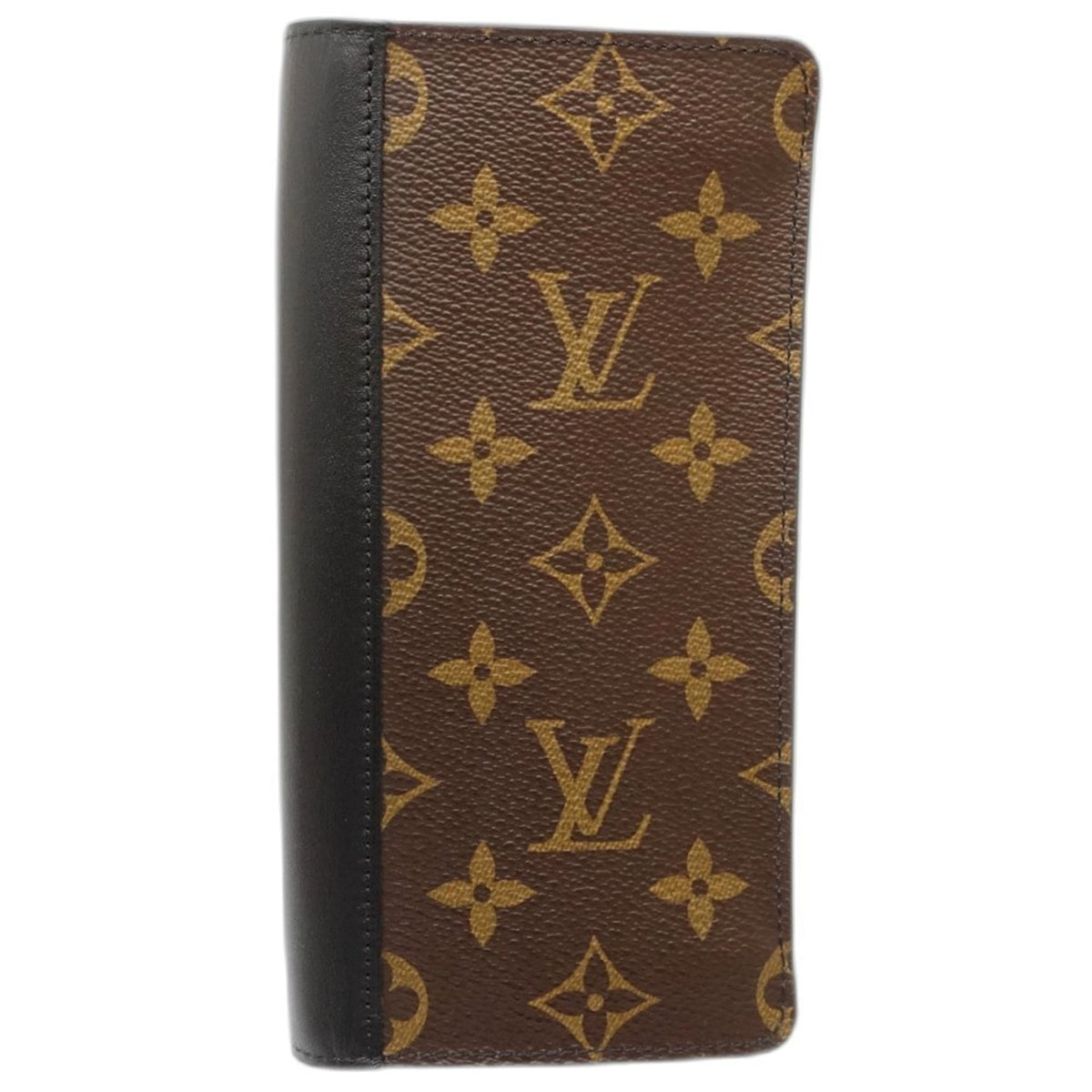 Louis Vuitton Black Brown Monogram Macassar Canvas Long Wallet (Bi-Fold) (Pre-Owned)