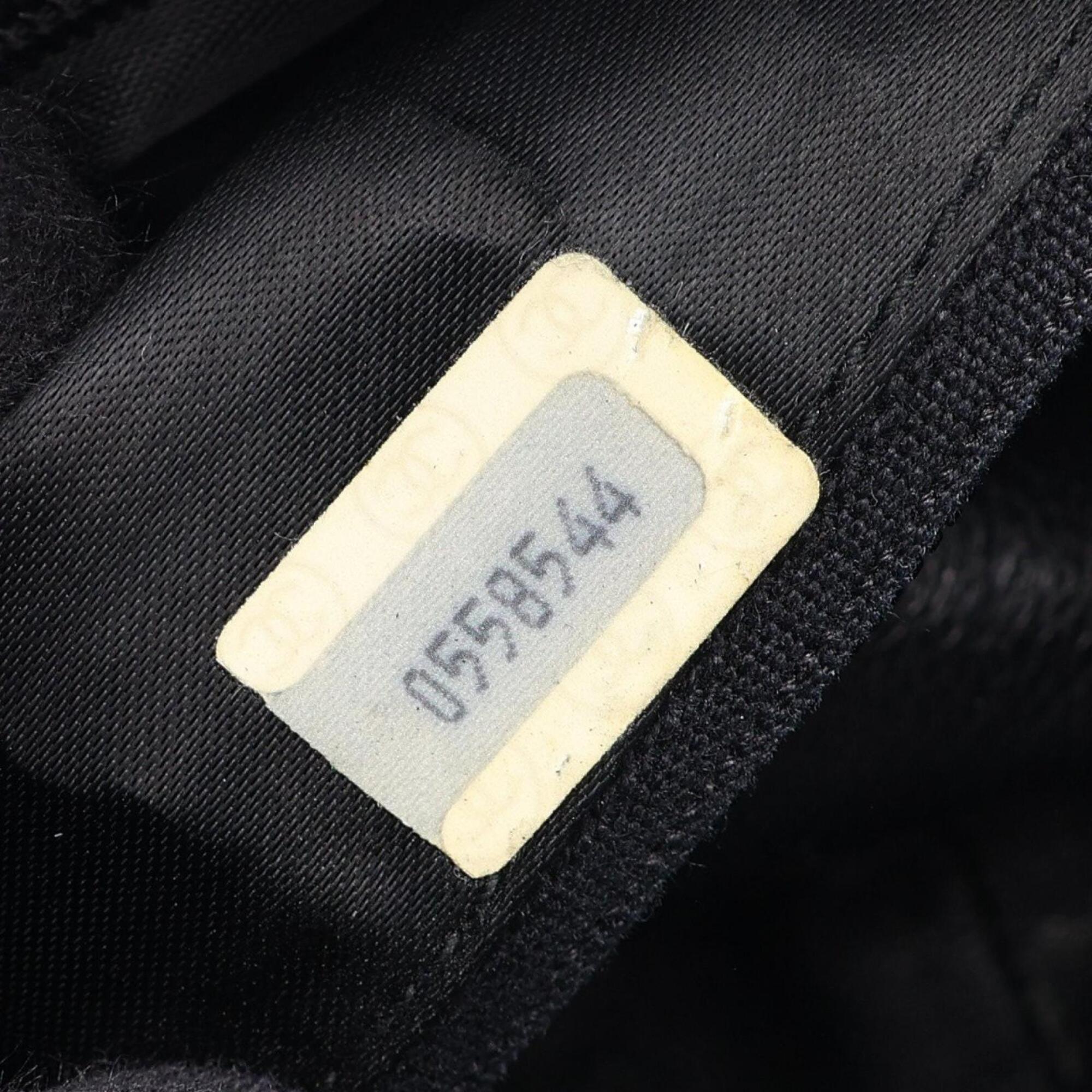 Chanel 2.55 Black Leather Handbag Shoulder Bag (Pre-Owned)