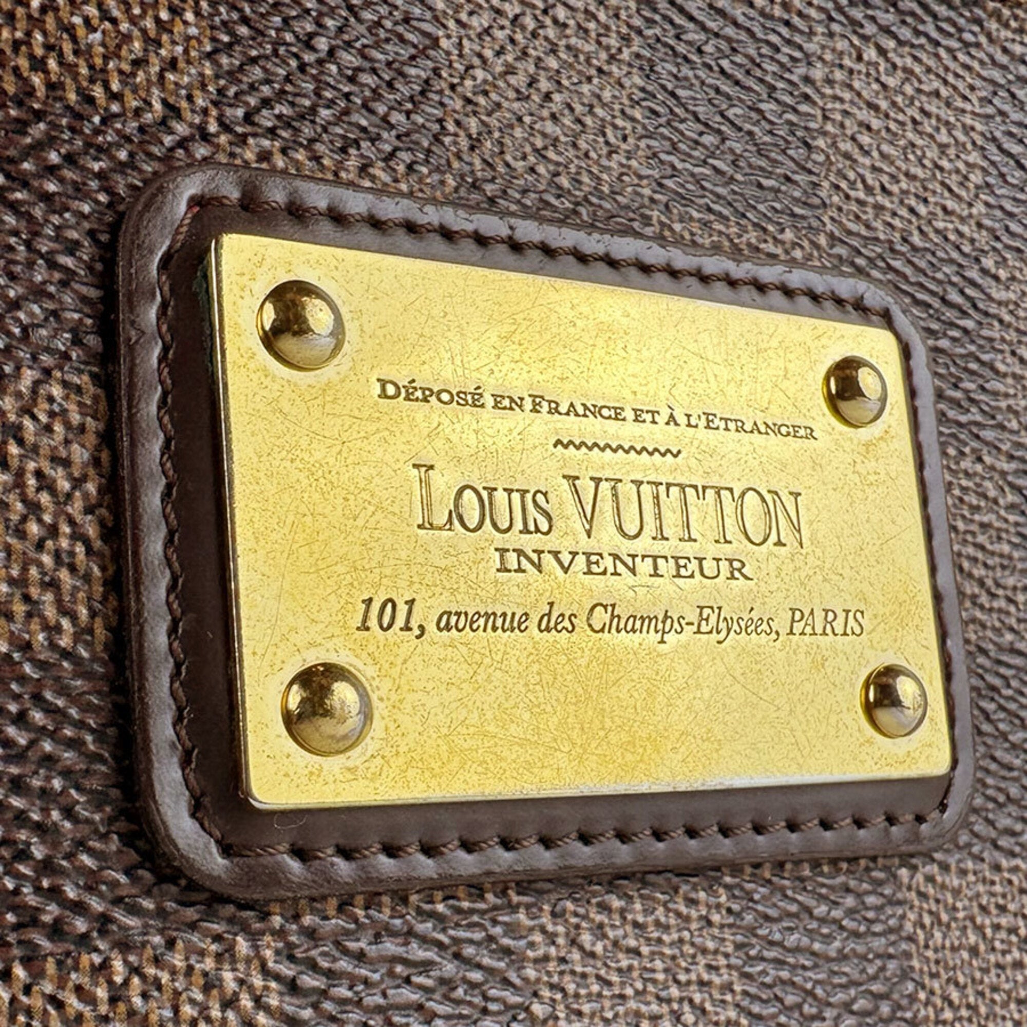 Louis Vuitton Damier Canvas Ebene Damier Canvas Shoulder Bag (Pre-Owned)
