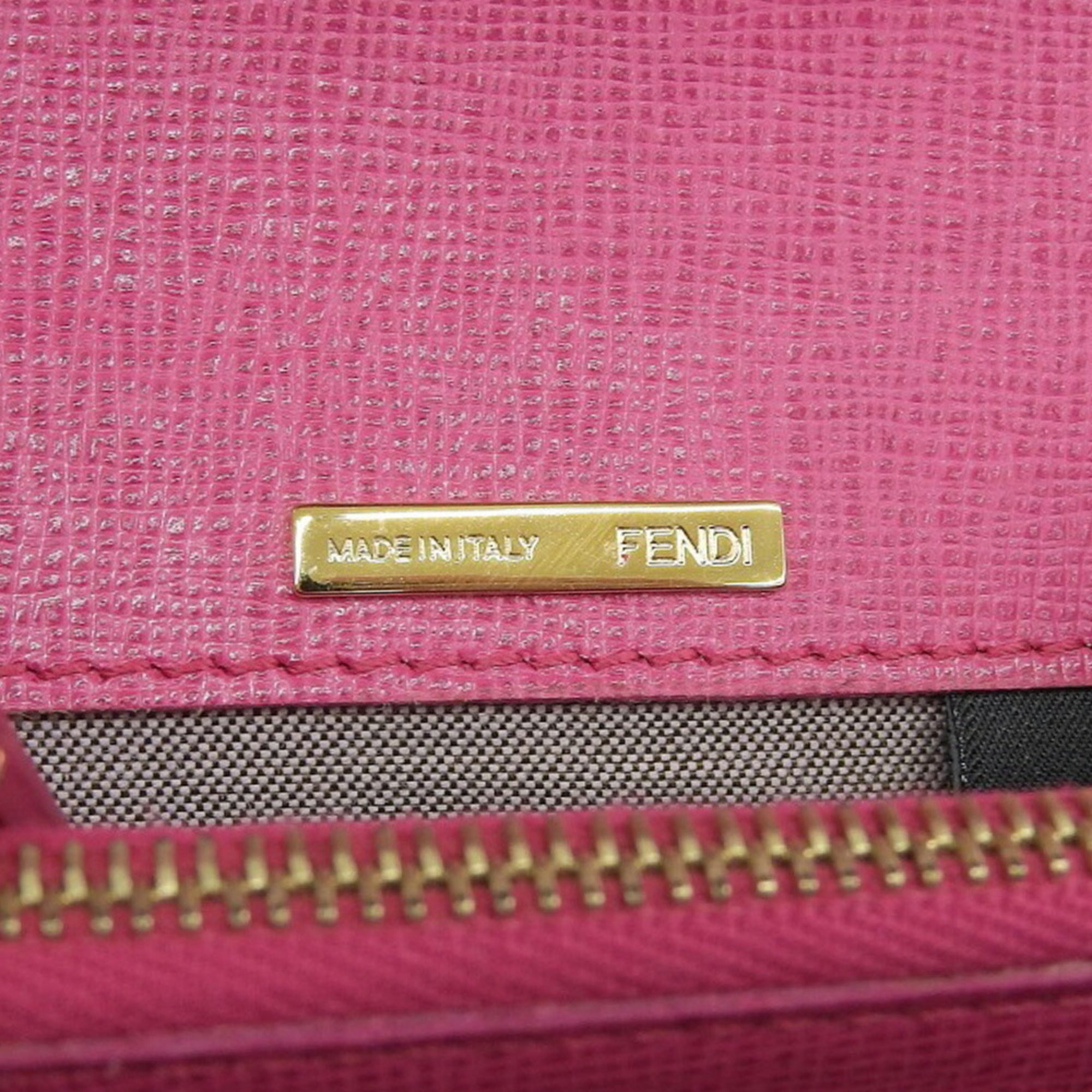 Fendi Pink Leather Wallet (Bi-Fold) (Pre-Owned)