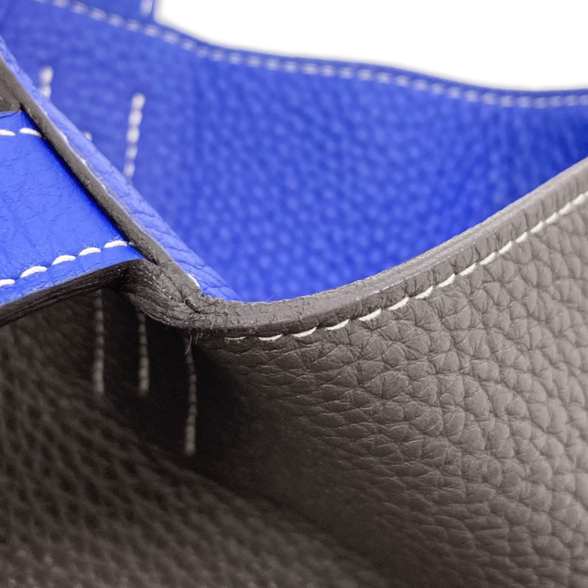 Hermes Blue Gray Leather Tote Bag (Pre-Owned)