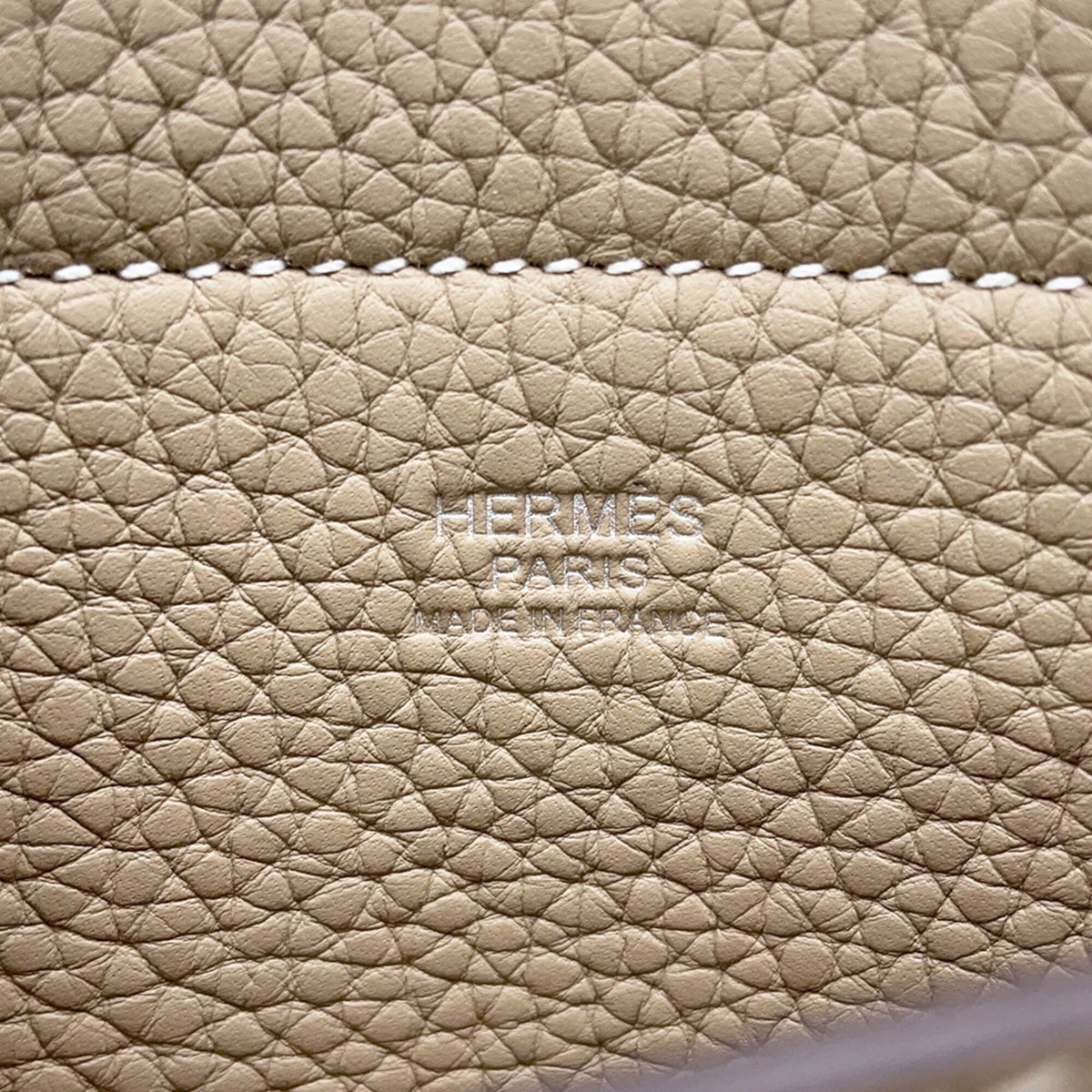 Hermes Beige Taurillon Clemence Leather Tote Bag (Pre-Owned)