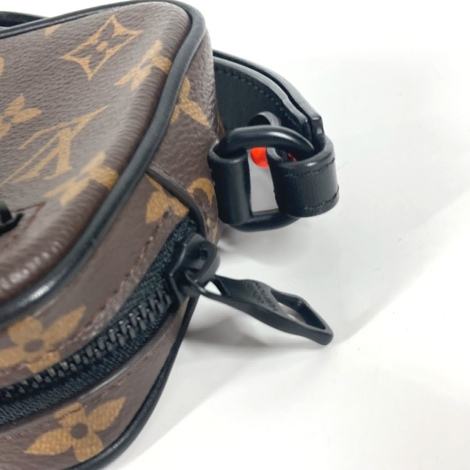 Louis Vuitton Black Brown Orange Monogram Clutch Bag Pochette Pouch (Pre-Owned)