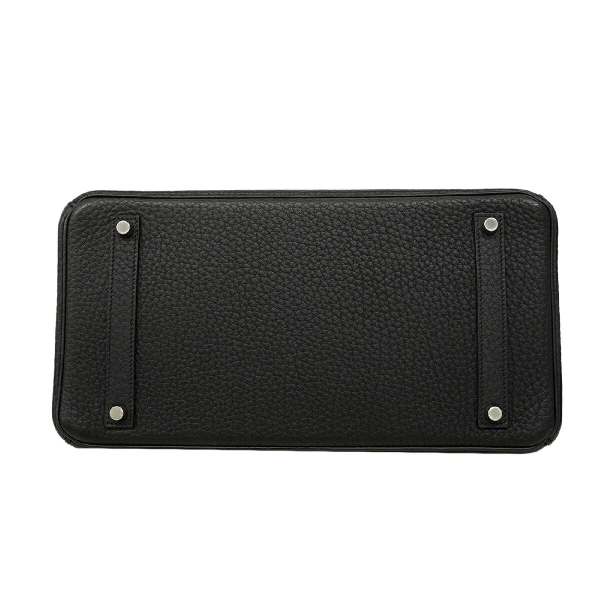 Hermes Black Fjord Leather Handbag (Pre-Owned)