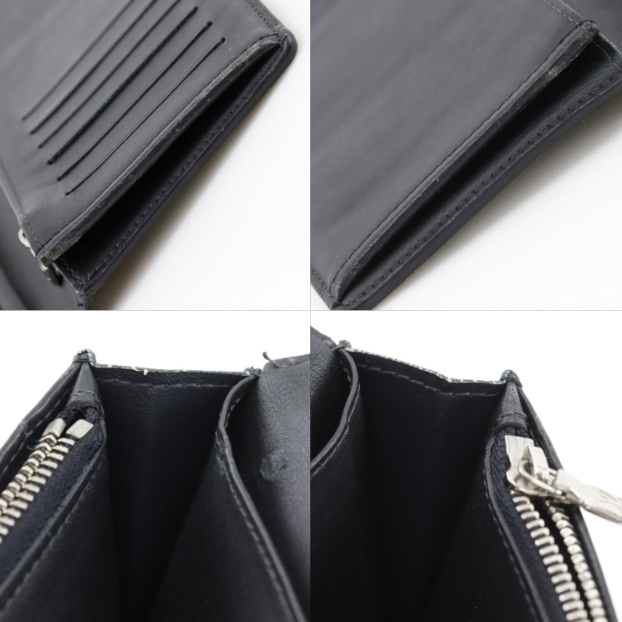 Louis Vuitton Black Damier Graphite Long Wallet (Bi-Fold) (Pre-Owned)
