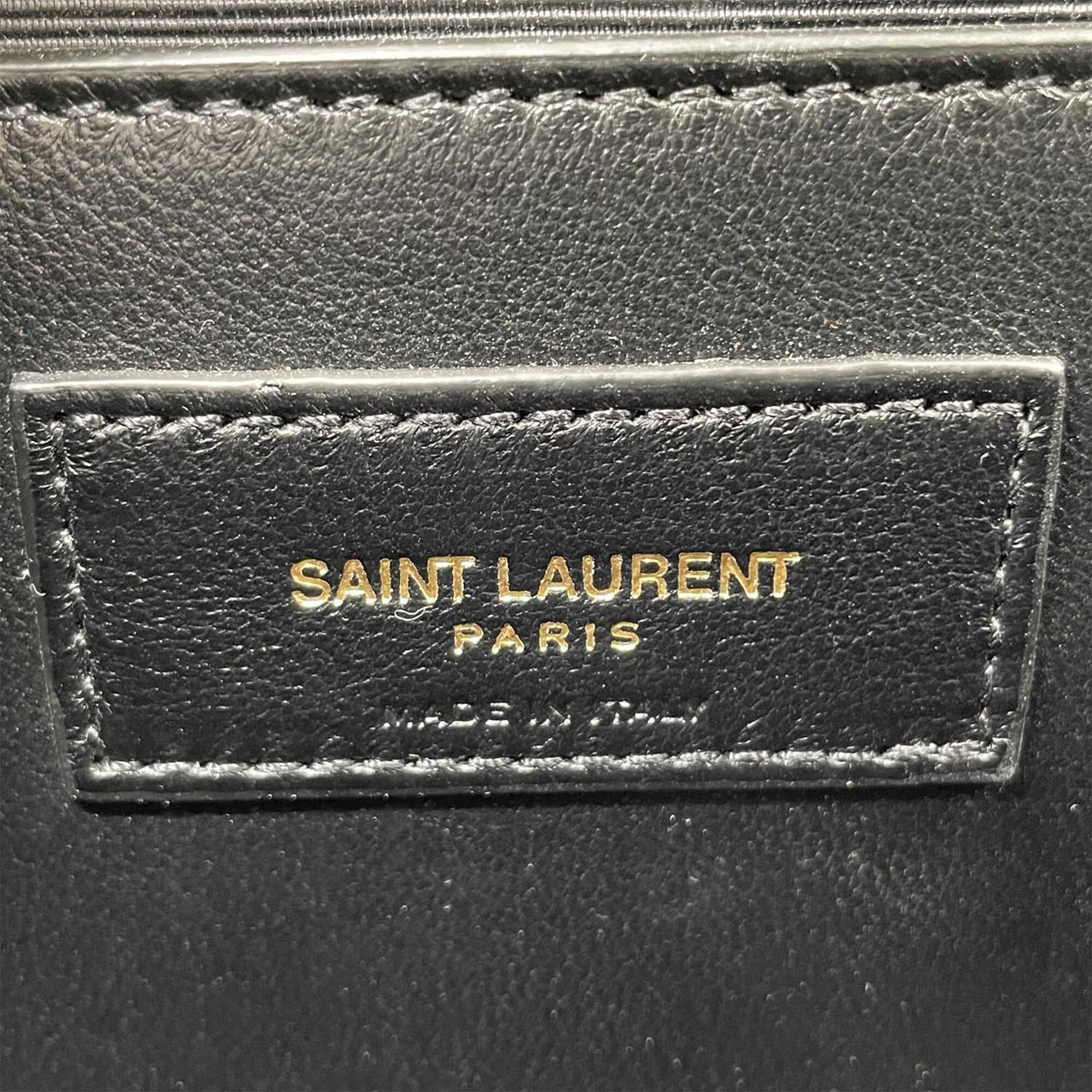 Saint Laurent Black Leather Shoulder Bag (Pre-Owned)