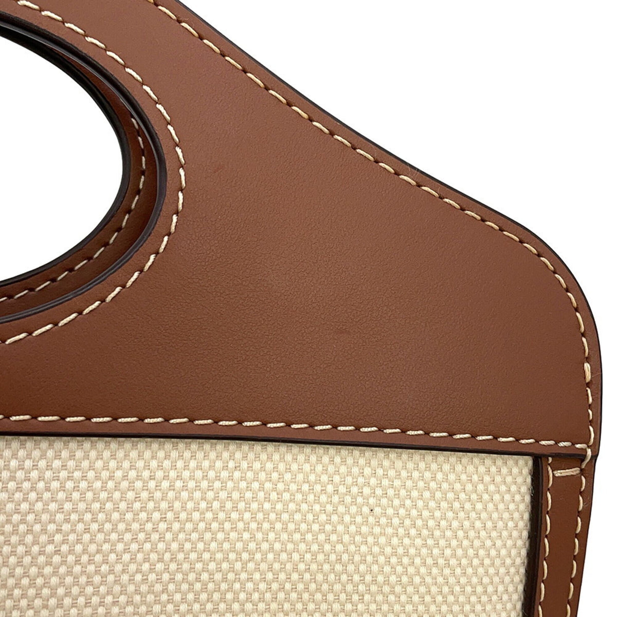 Burberry Brown Canvas Leather Handbag (Pre-Owned)