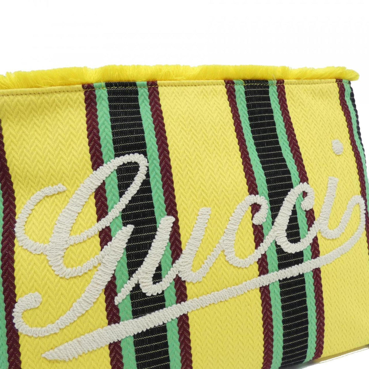 Gucci Multi-Color Yellow Canvas Handbag (Pre-Owned)