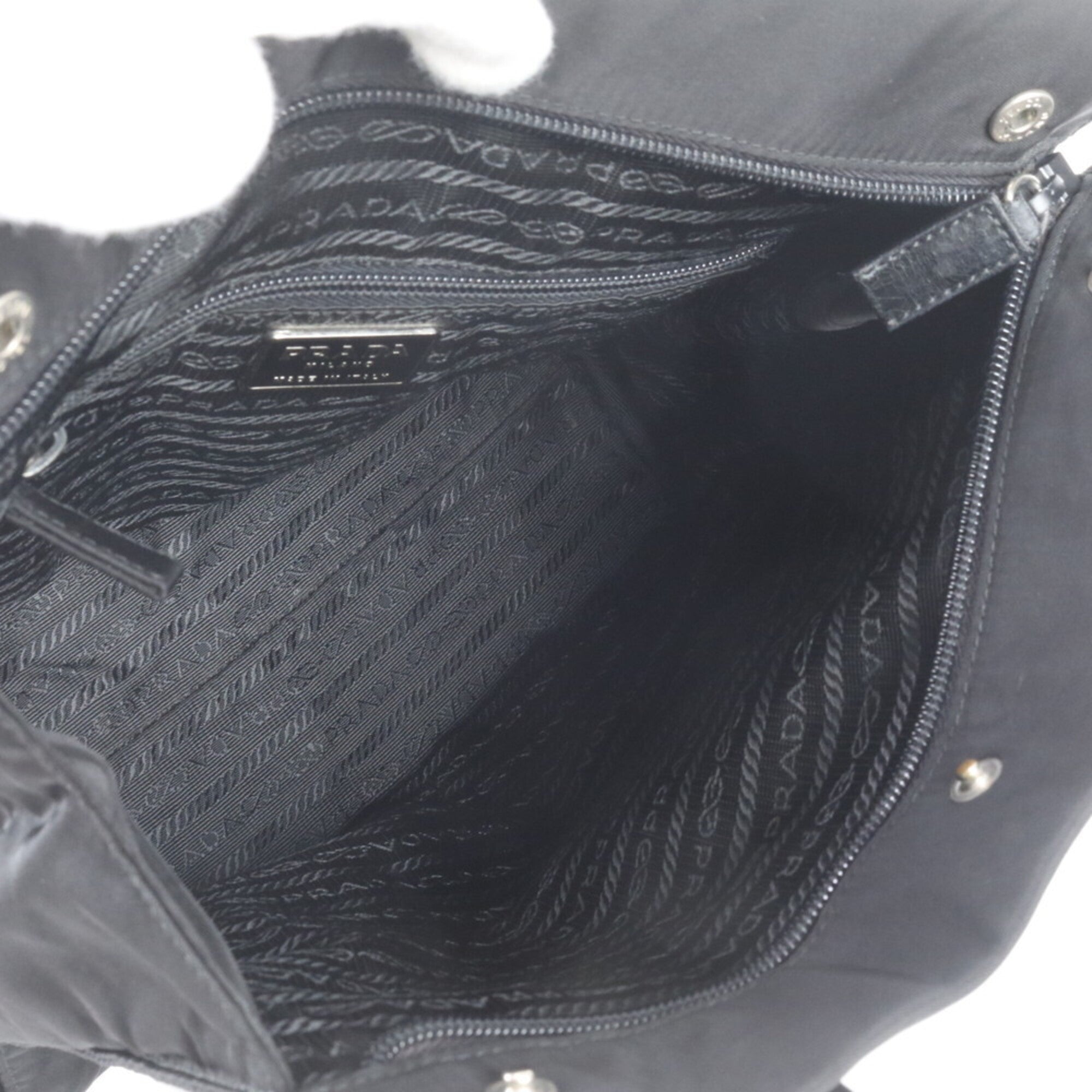 Prada Black Nylon Handbag Tote Bag (Pre-Owned)