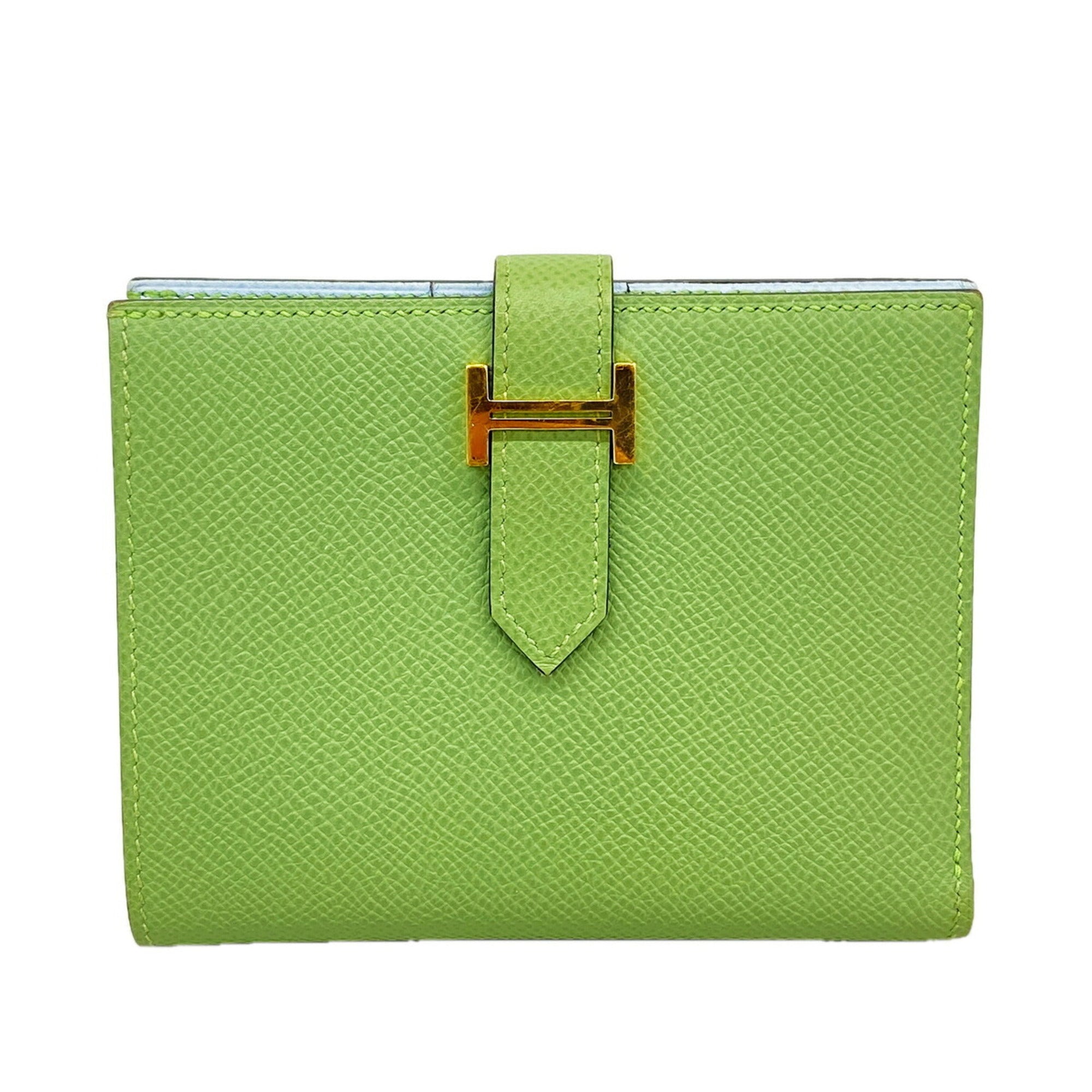 Hermes Green Epsom Leather Leather Wallet (Bi-Fold) (Pre-Owned)