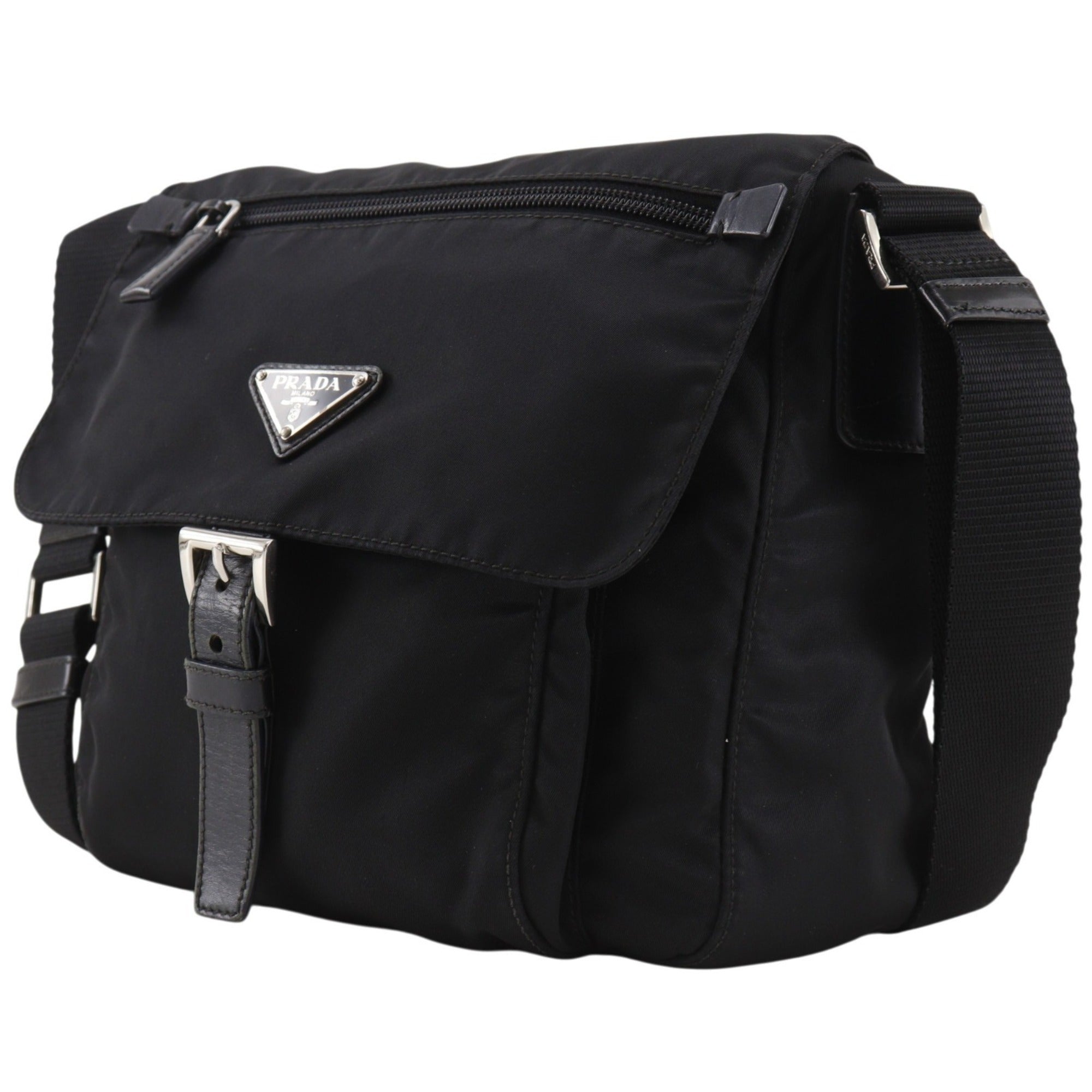 Prada Black Nylon Shoulder Bag (Pre-Owned)