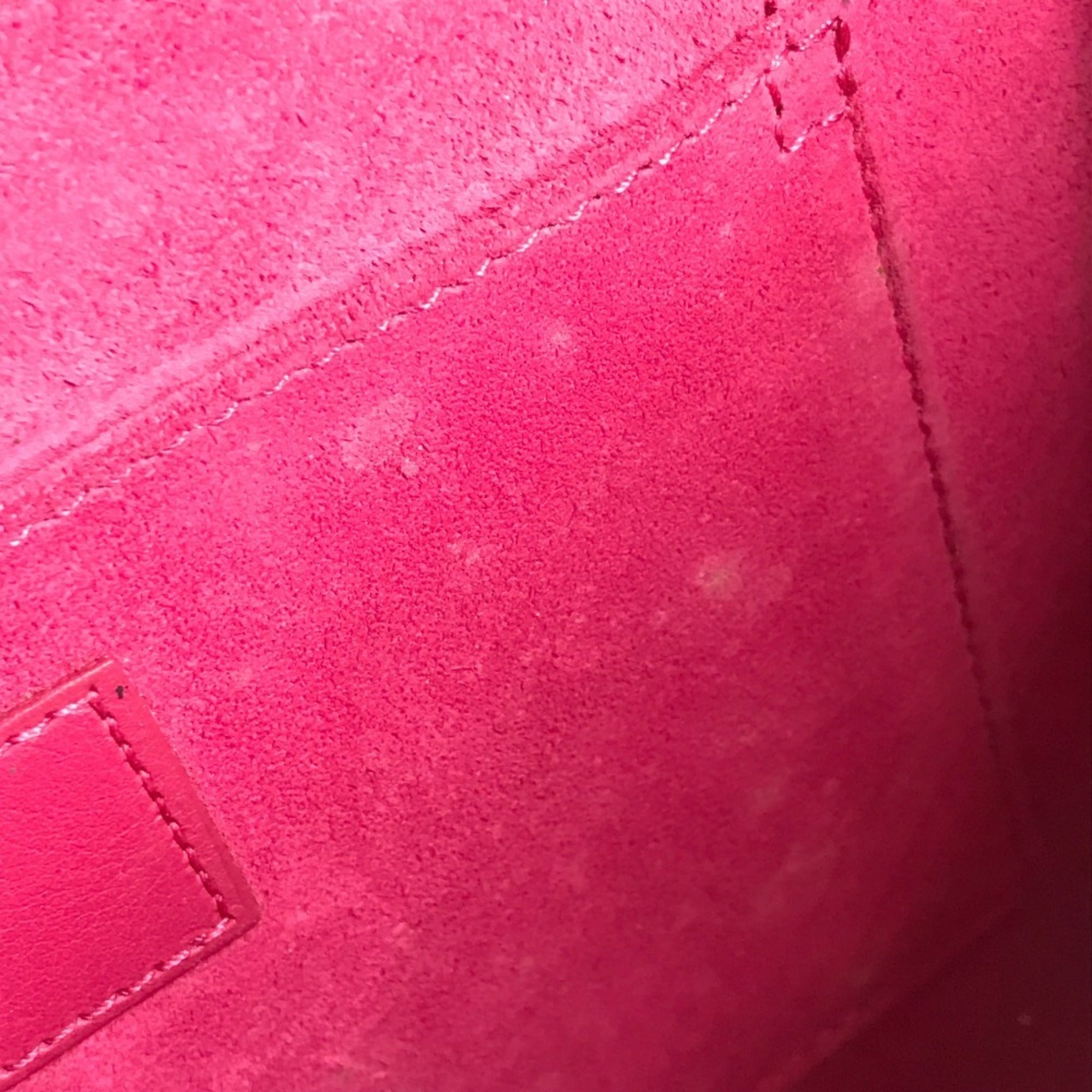 Yves Saint Laurent Pink Leather Clutch Bag Handbag (Pre-Owned)