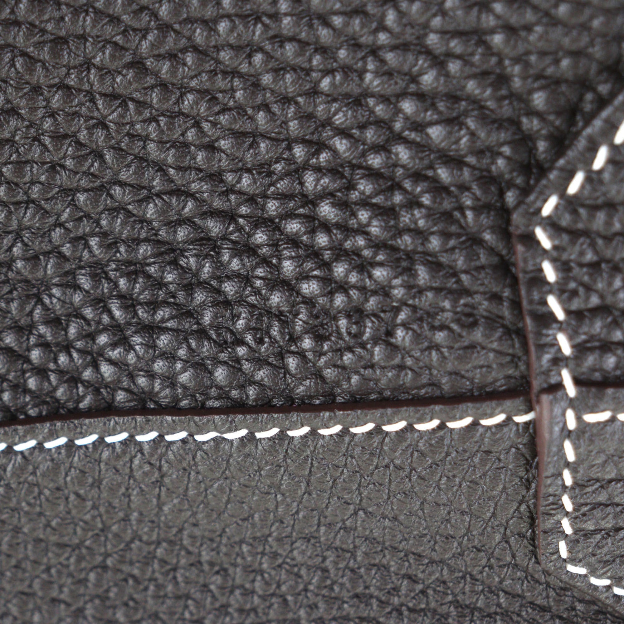 Hermes Ebene Etoupe Gray Taurillon Clemence Leather Tote Bag (Pre-Owned)
