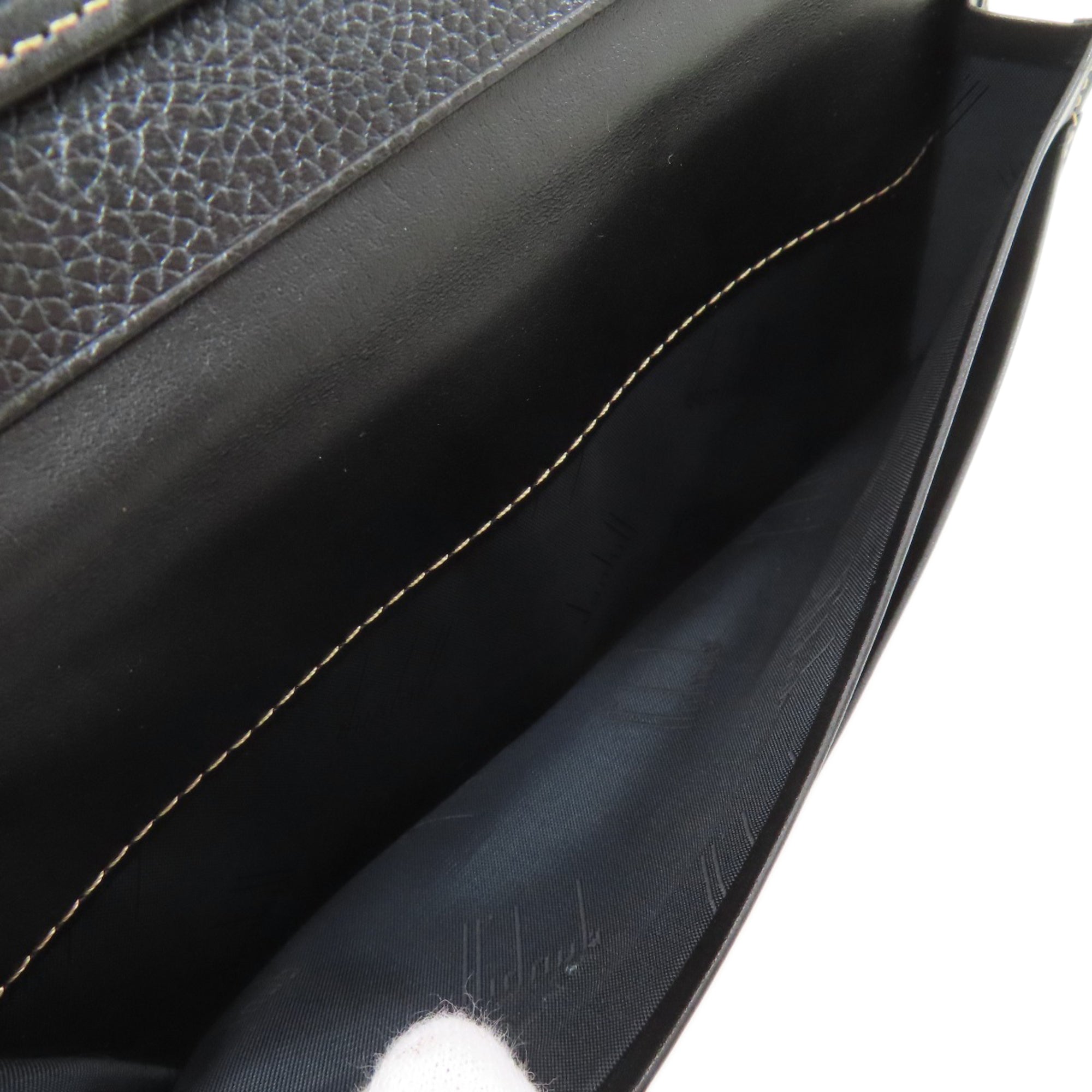 Dunhill Black Leather Long Bill Wallet (Bi-Fold) (Pre-Owned)