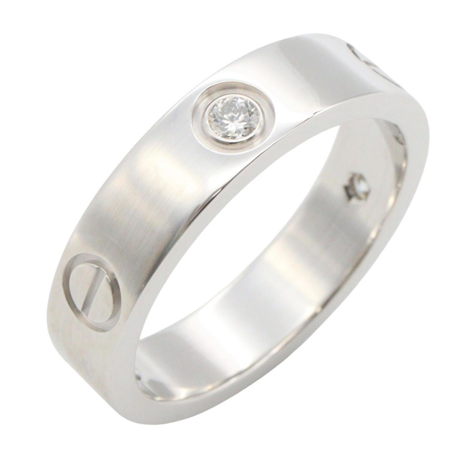 Cartier Silver Clear White Gold (18K) Band Ring (Pre-Owned)