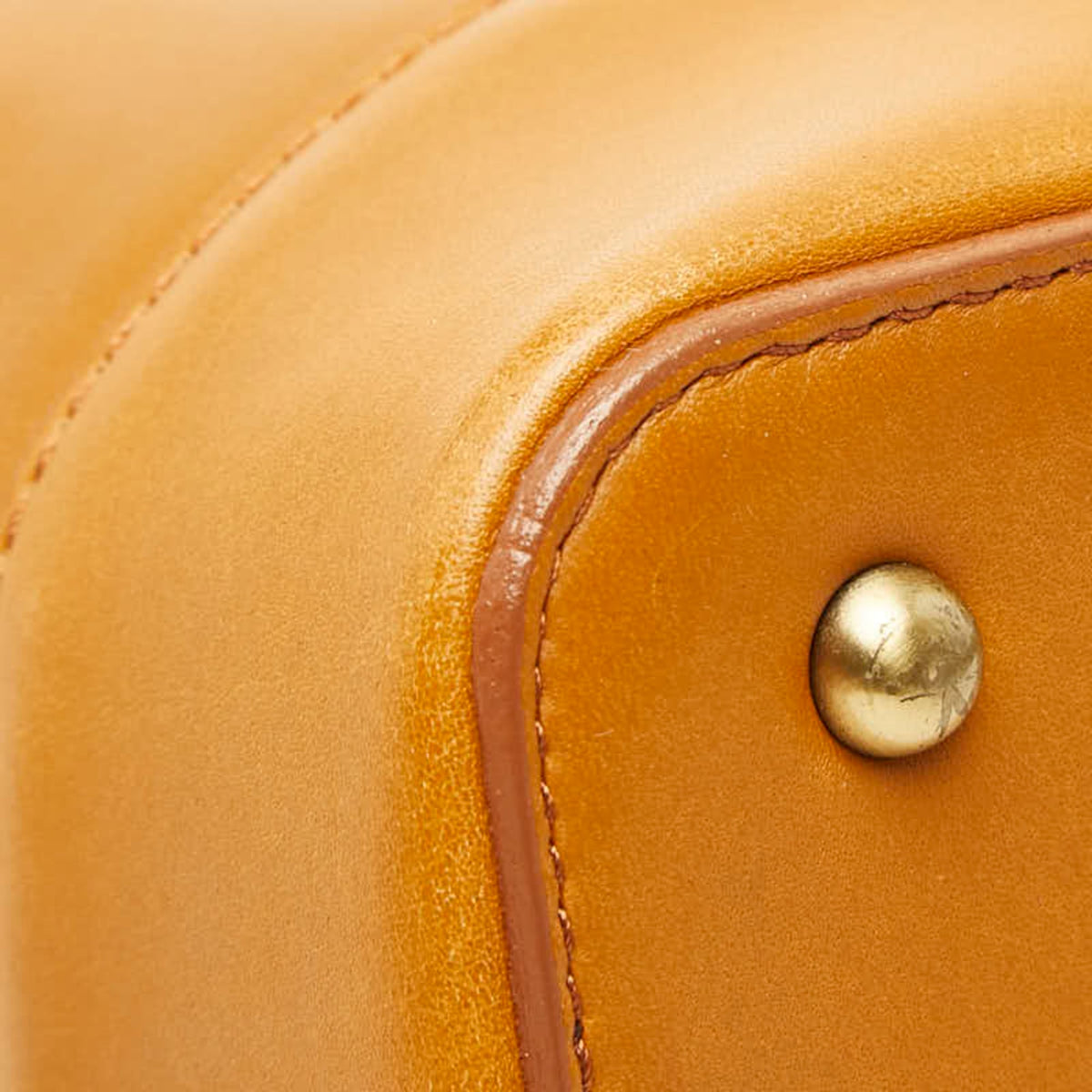 Burberry Camel Leather Shoulder Bag Tote Bag (Pre-Owned)