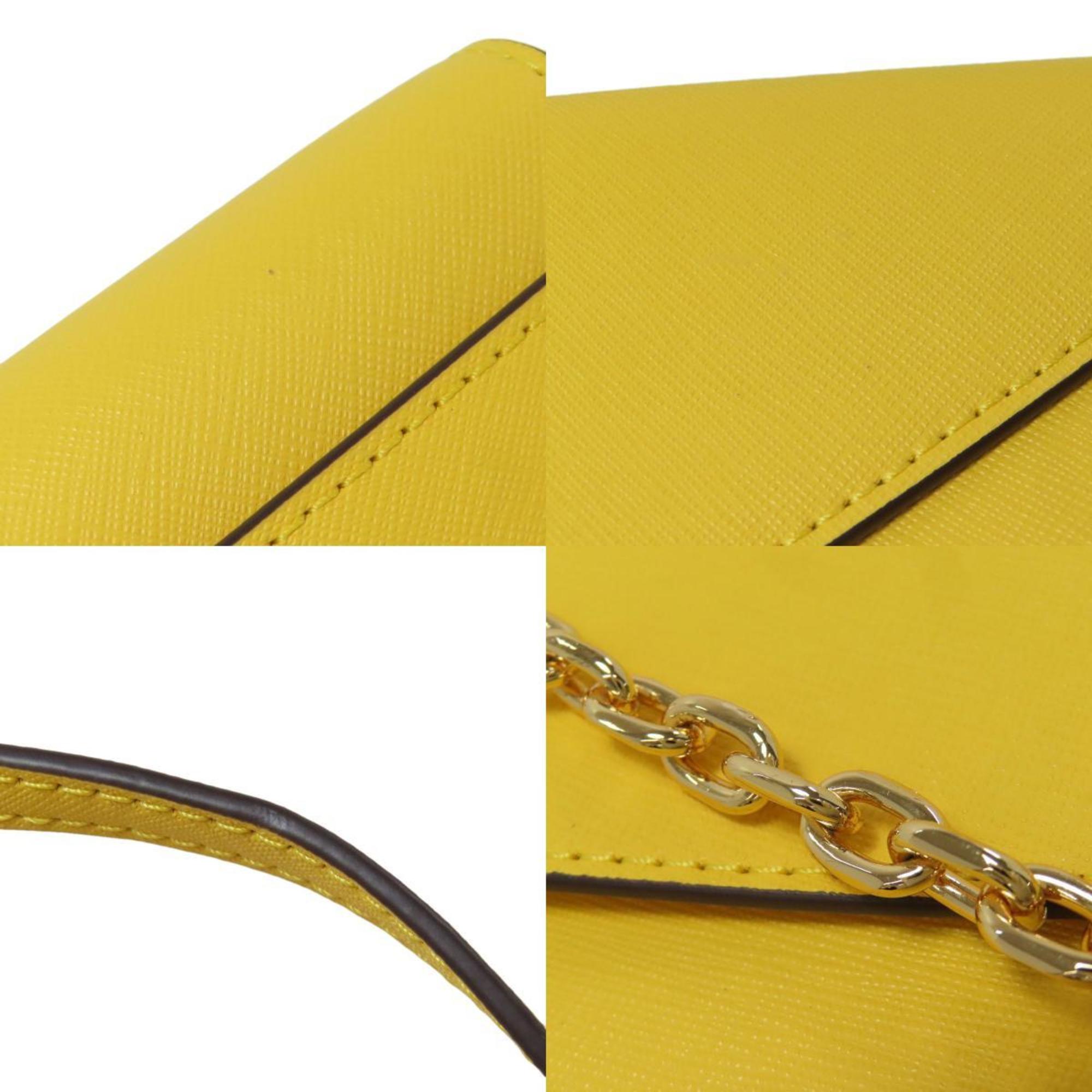 Michael Kors Yellow Leather Chain/Shoulder Wallet (Pre-Owned)
