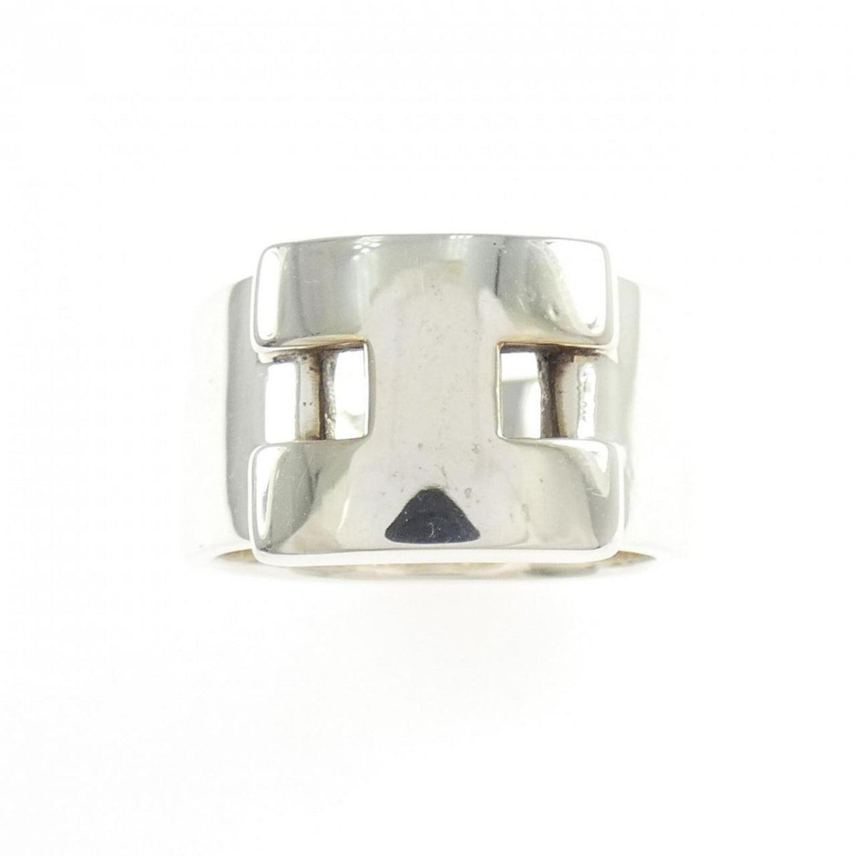 Hermes Silver 925 Band Ring (Pre-Owned)