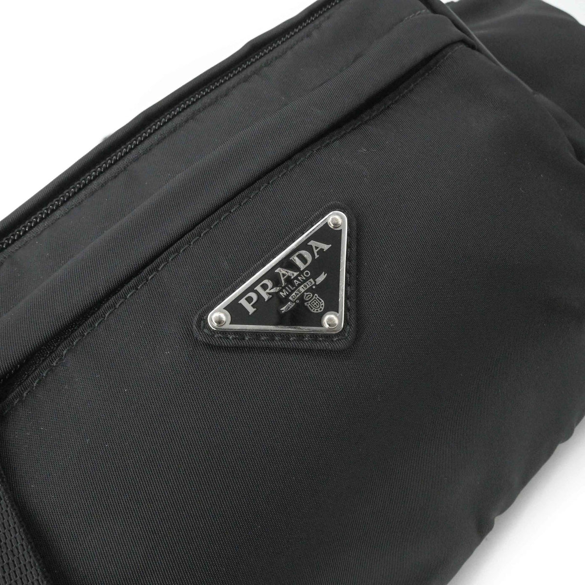 Prada Black Nylon Fanny Pack Sling Bag (Pre-Owned)