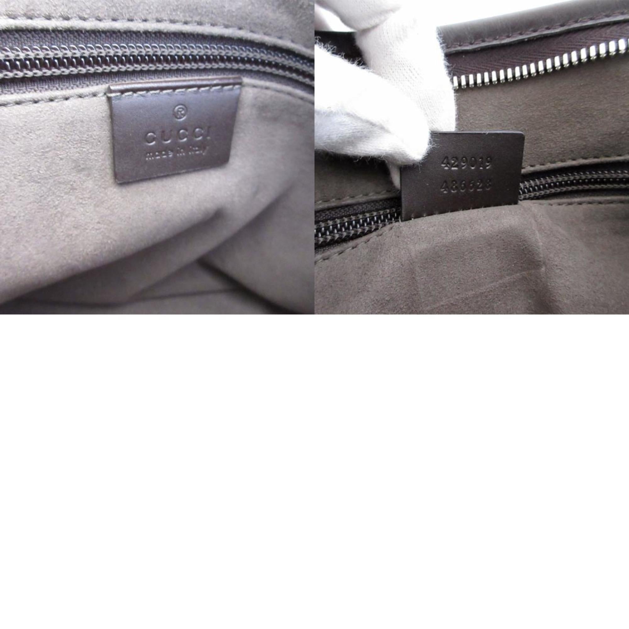 Gucci Beige Brown Pvc Leather Handbag Shoulder Bag (Pre-Owned)