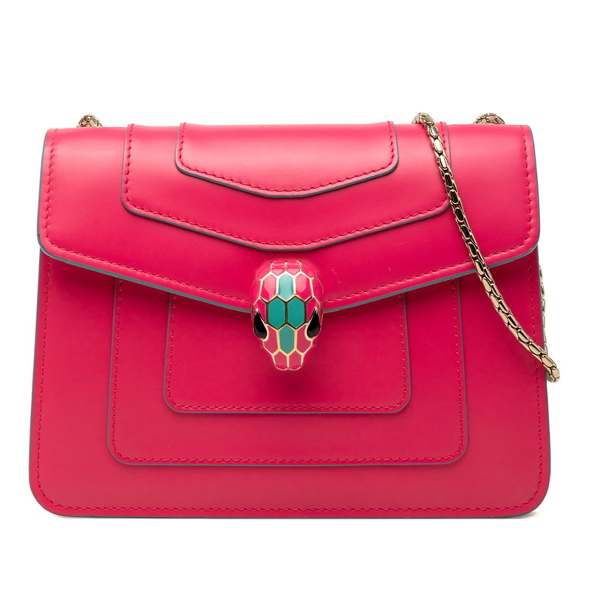 Bvlgari Pink Leather Shoulder Bag (Pre-Owned)