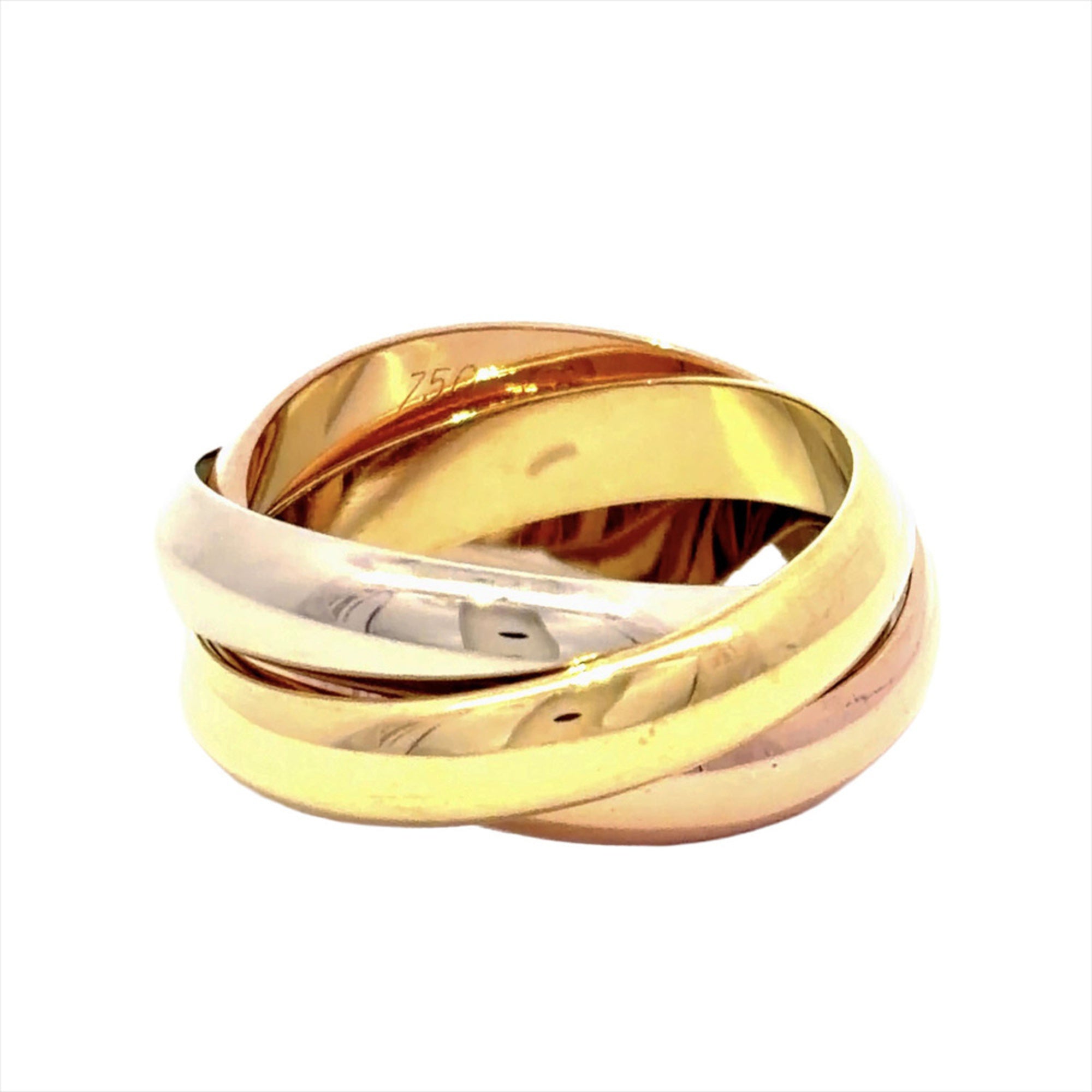Cartier Trinity Pink Gold White Gold Yellow Gold Yellow Gold (18K) Pink Gold (18K) White Gold (18K) Band Ring (Pre-Owned)