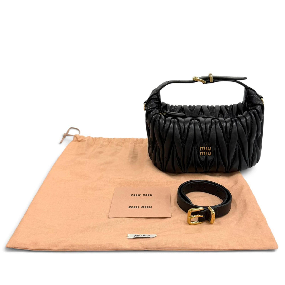 Miu Miu Black Leather Shoulder Bag (Pre-Owned)