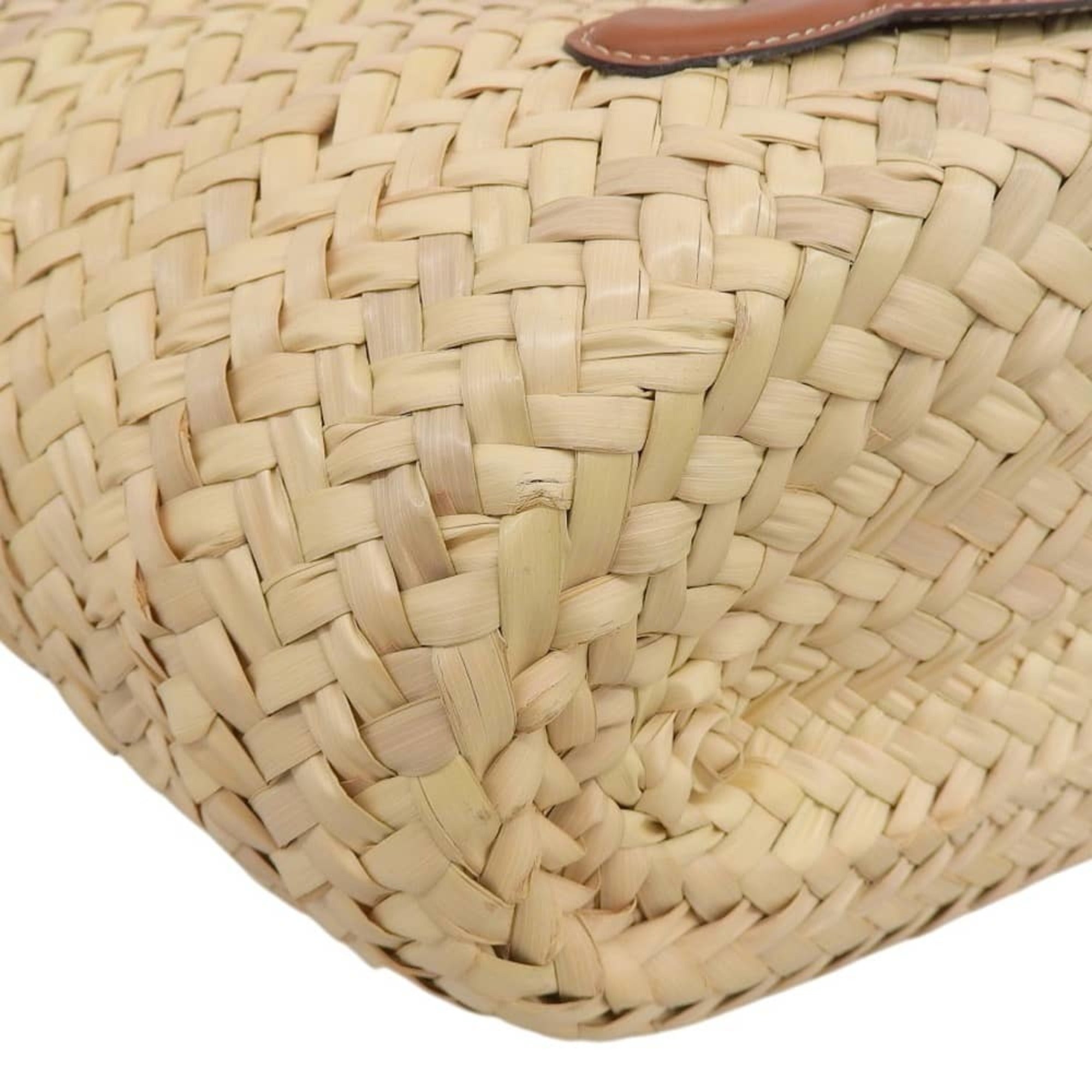 Celine Beige Brown Raffia Handbag Shoulder Bag (Pre-Owned)