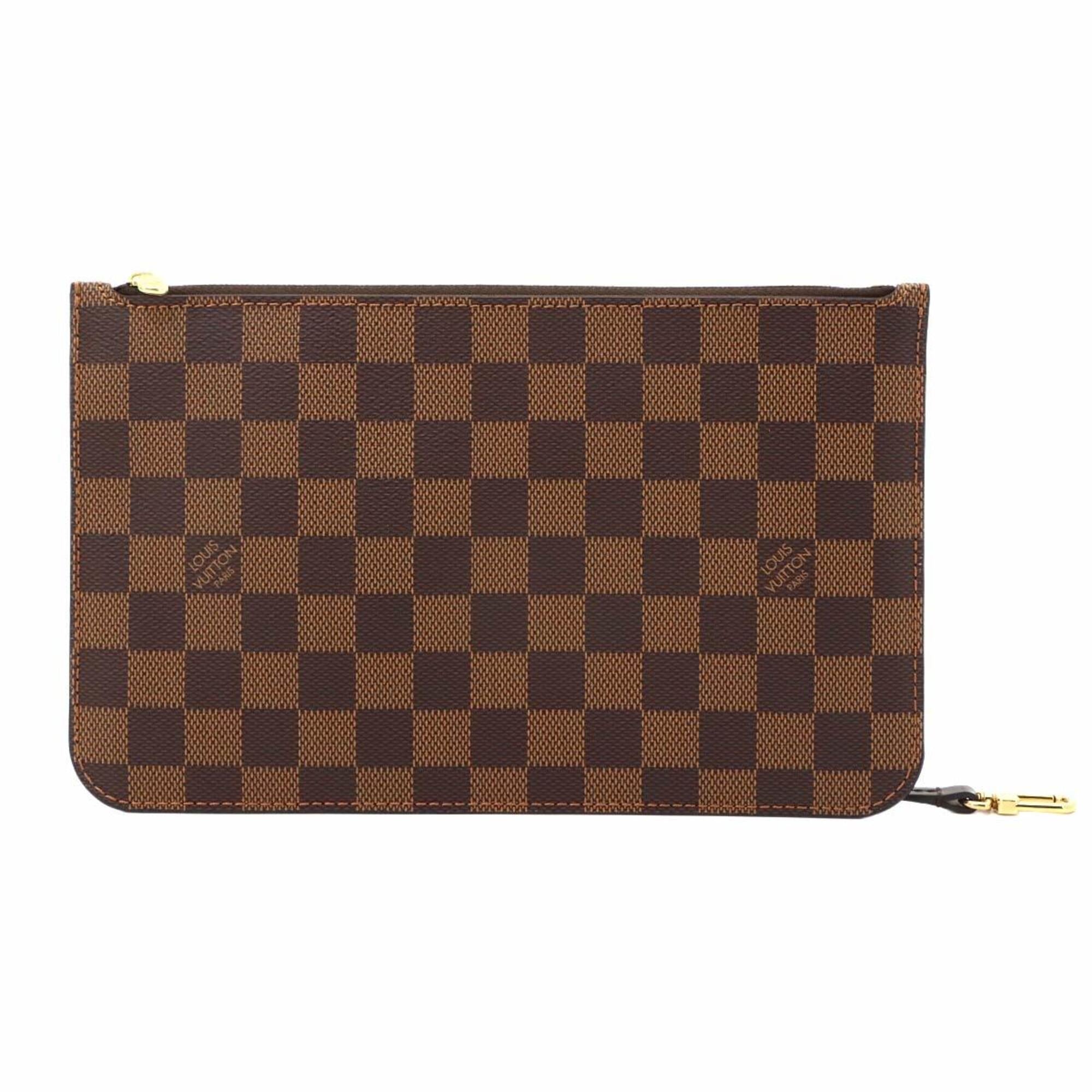 Louis Vuitton Damier Canvas Ebene Faux Leather Handbag Pouch (Pre-Owned)