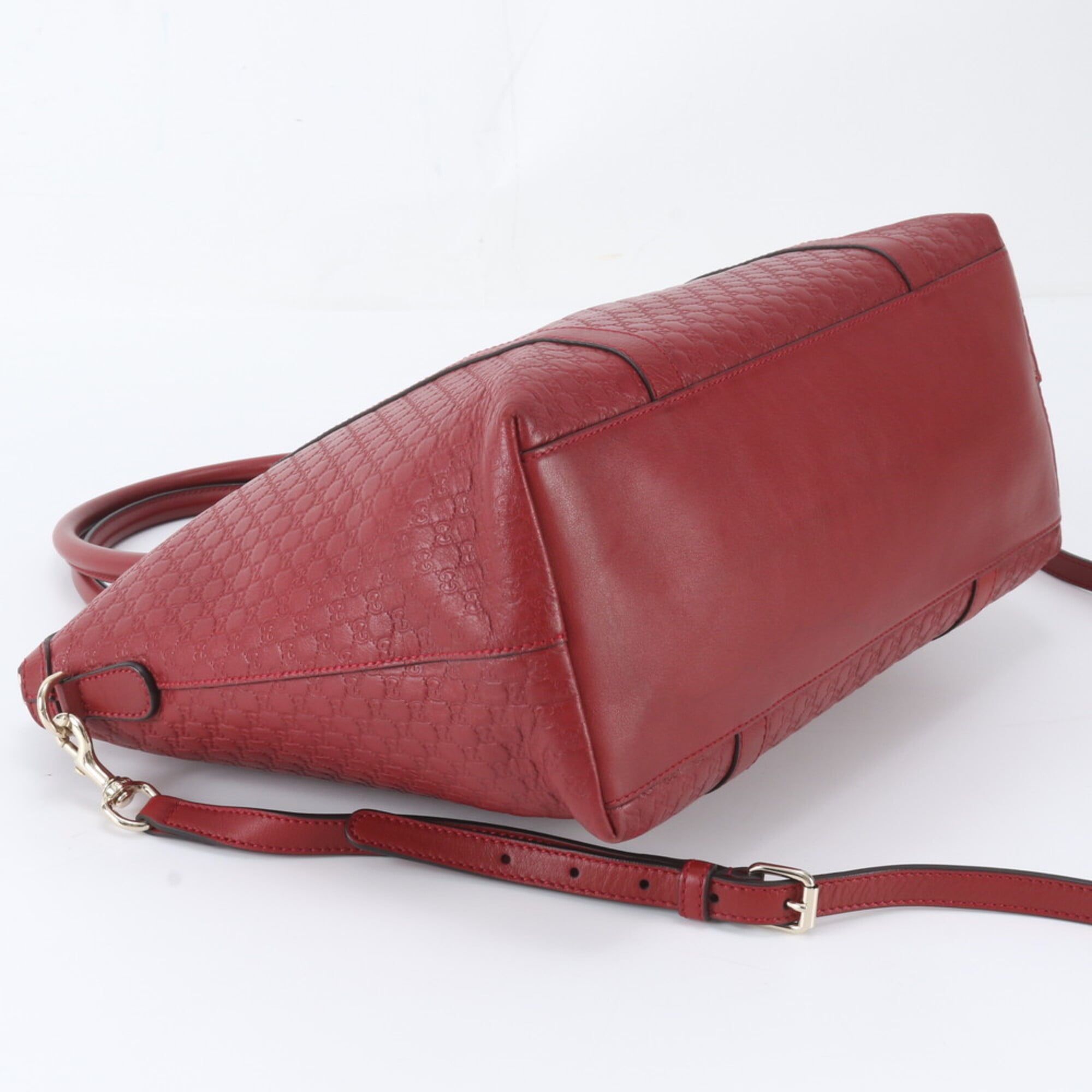 Gucci Bordeaux Leather Shoulder Bag (Pre-Owned)