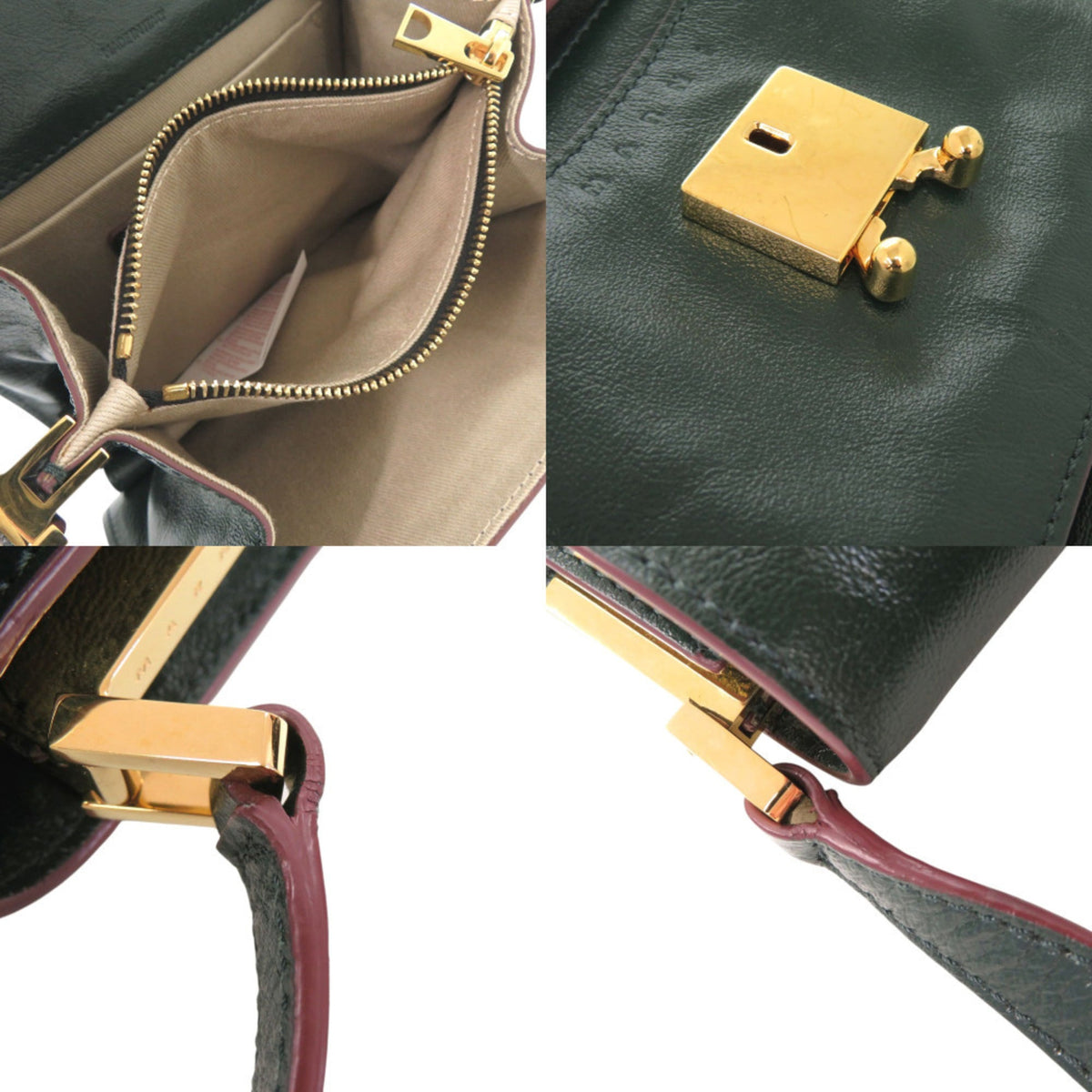 Marni Green Leather Shoulder Bag (Pre-Owned)