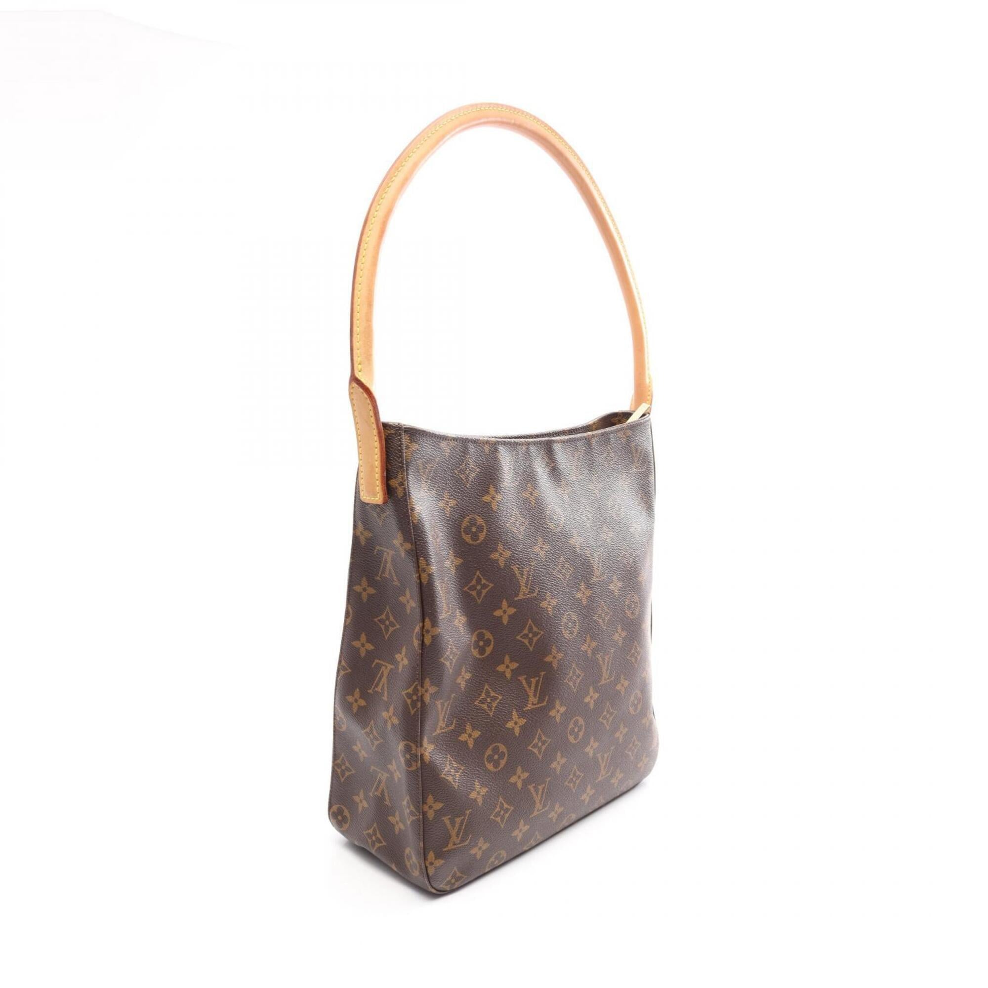 Louis Vuitton Brown Monogram Coated Canvas Leather Handbag Shoulder Bag (Pre-Owned)