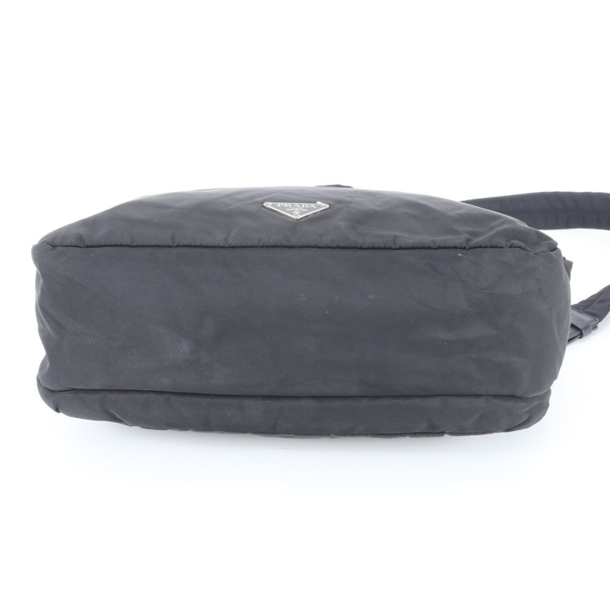 Prada Black Nylon Leather Shoulder Bag (Pre-Owned)